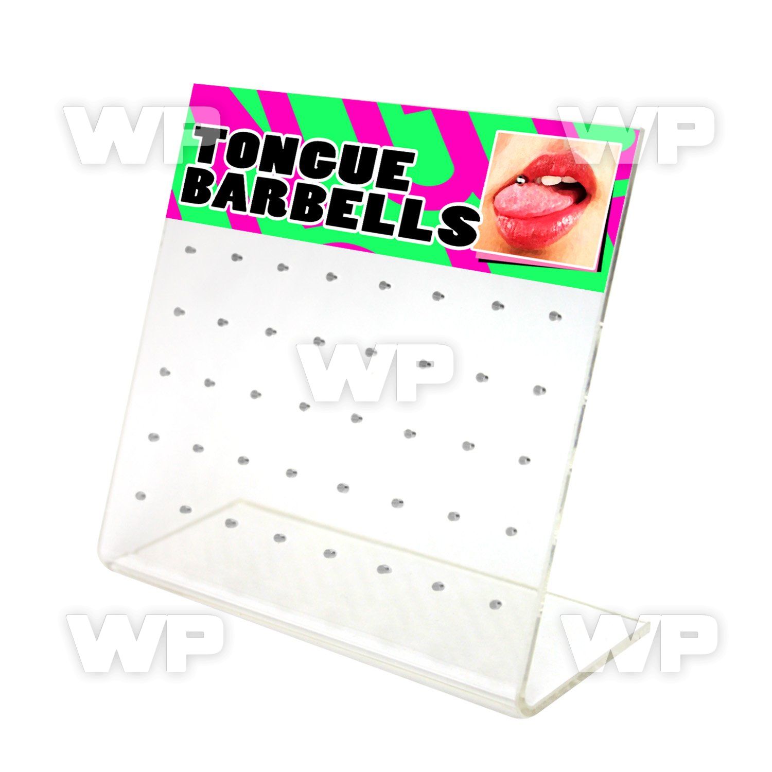 1760p empty display 40 holes for tongue piercing includes stic belly piercing