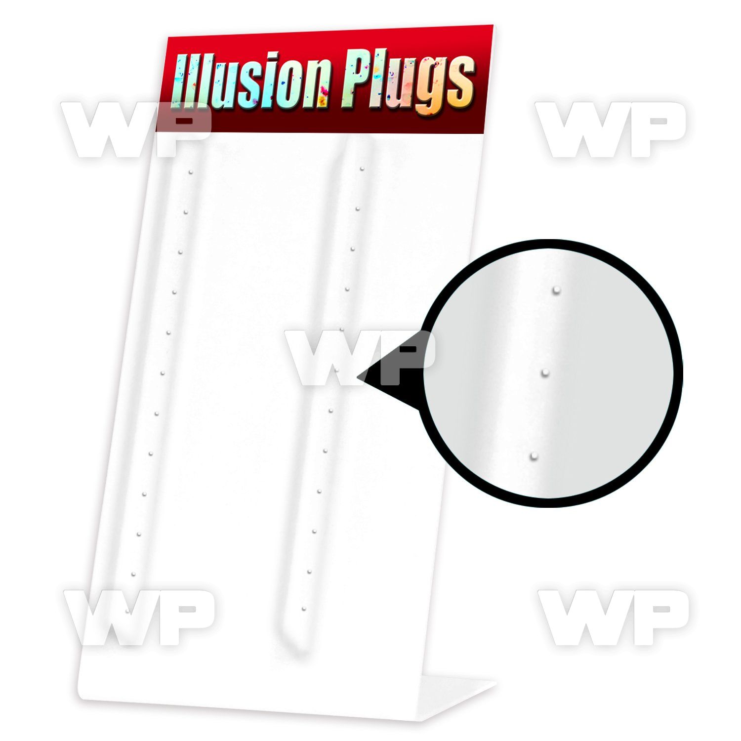 176kt clear acrylic empty display 24 holes for screw fit or sin belly piercing