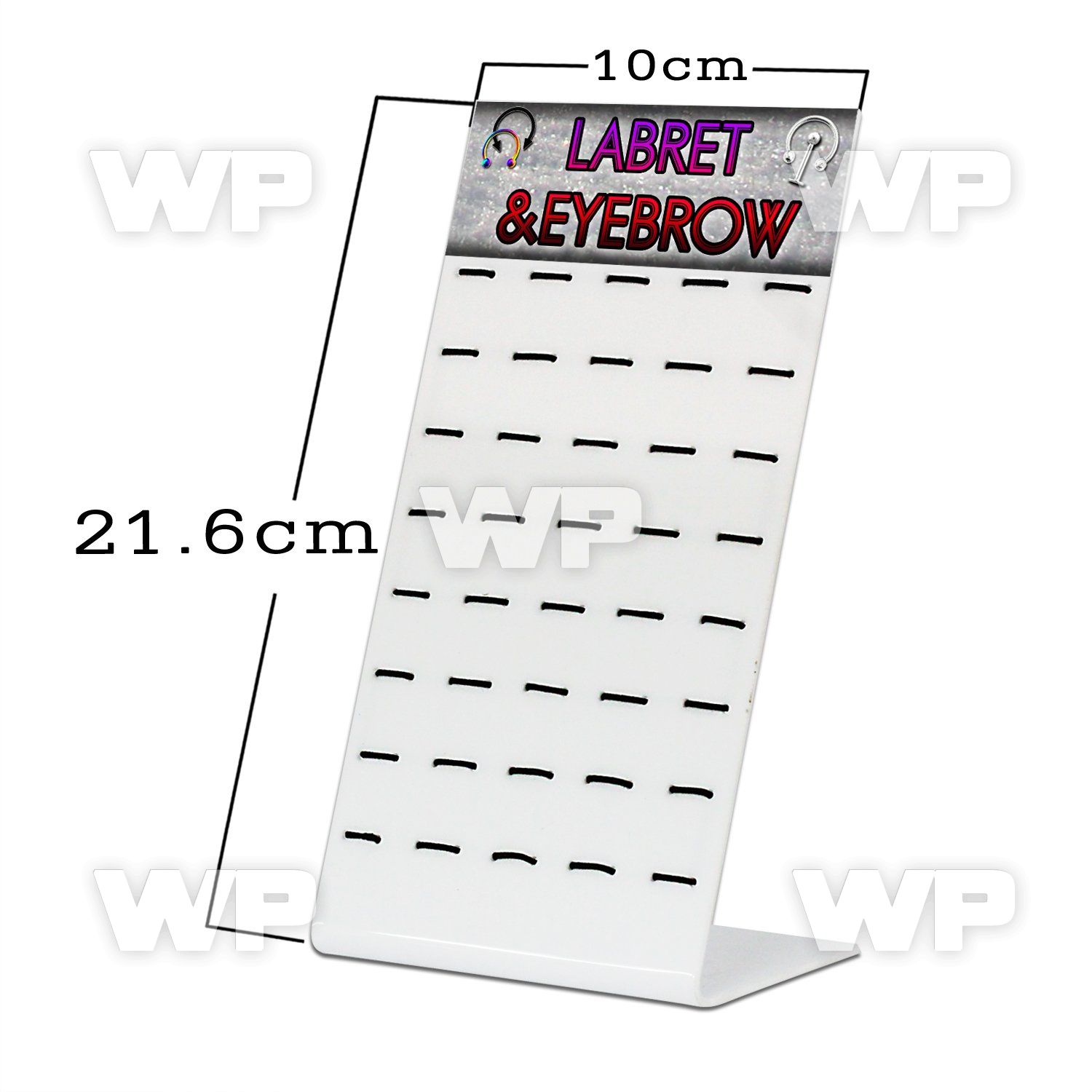 176tk white acrylic empty display rubber b which can hold hold belly piercing