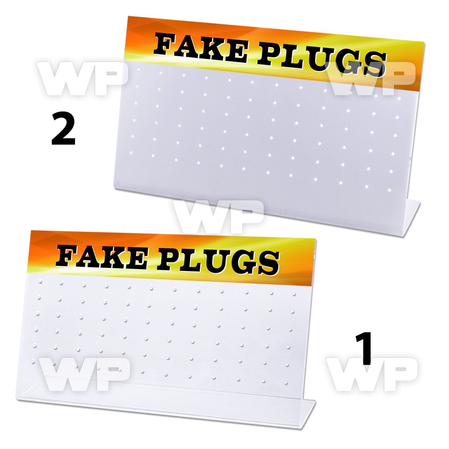 176tl empty display 72 holes for fake cheater plugs or ear stu 