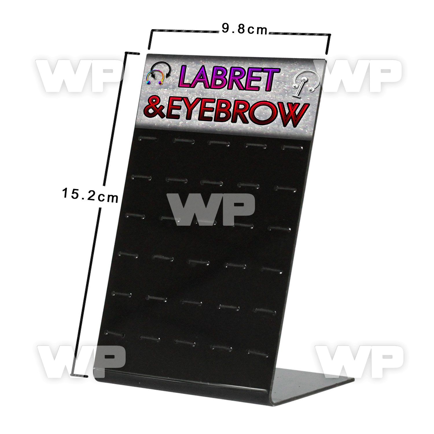 176ys black acrylic empty display rubber b which can hold belly piercing