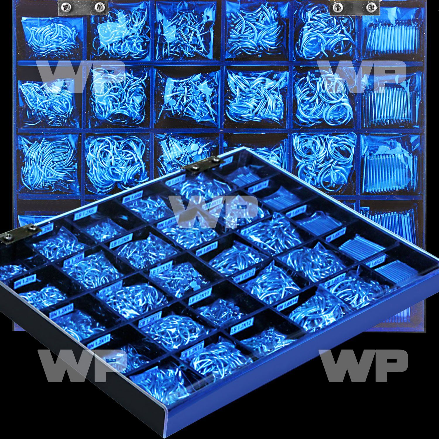 1j4cze box w assorted surgical steel body jewelry parts bananas belly piercing