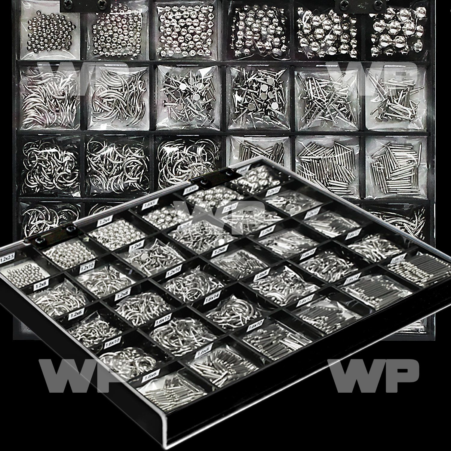 1j4czl box w mied surgical steel body jewelry parts light blue belly piercing