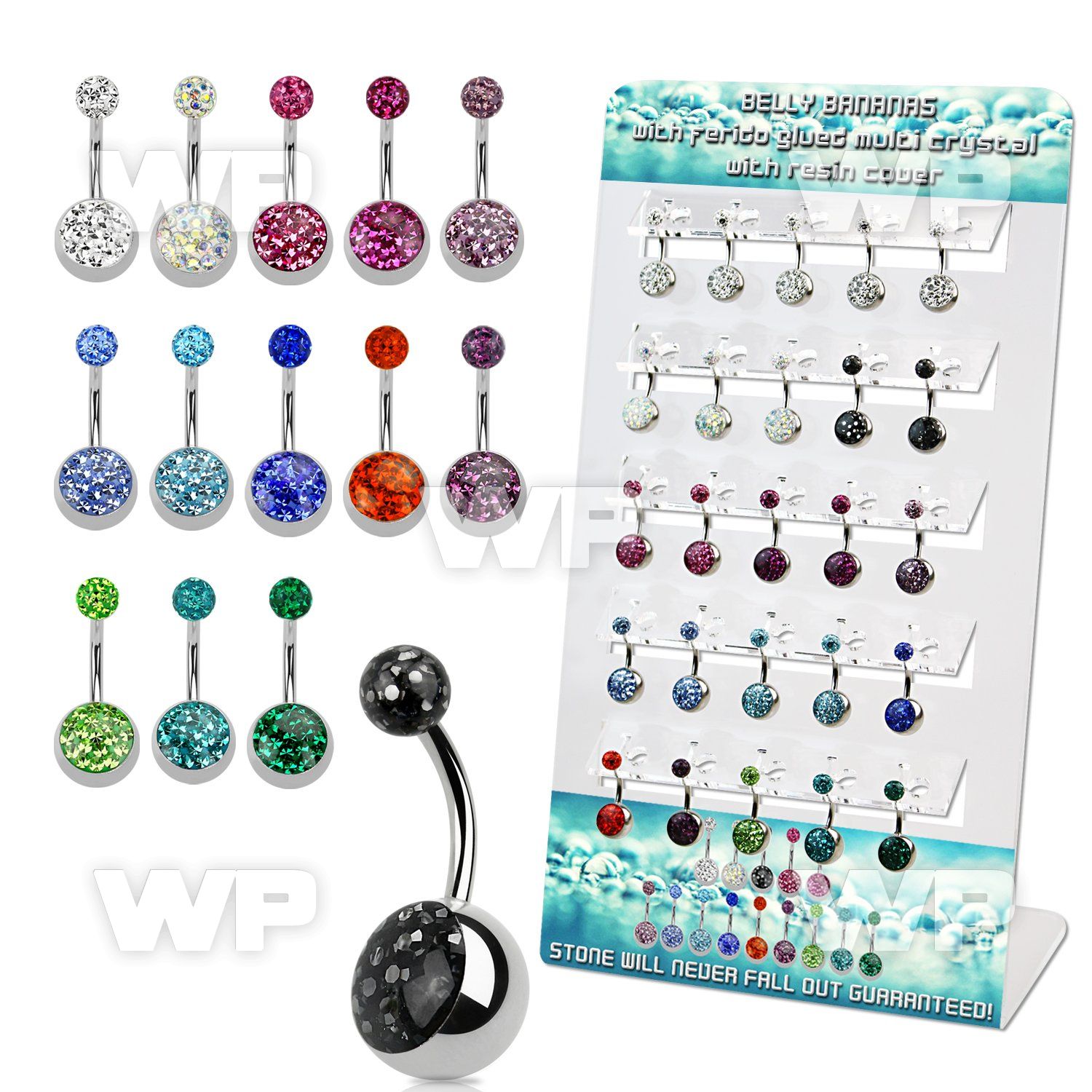 1j8fee display w steel belly ring lower 10mm half steel ball fer belly piercing