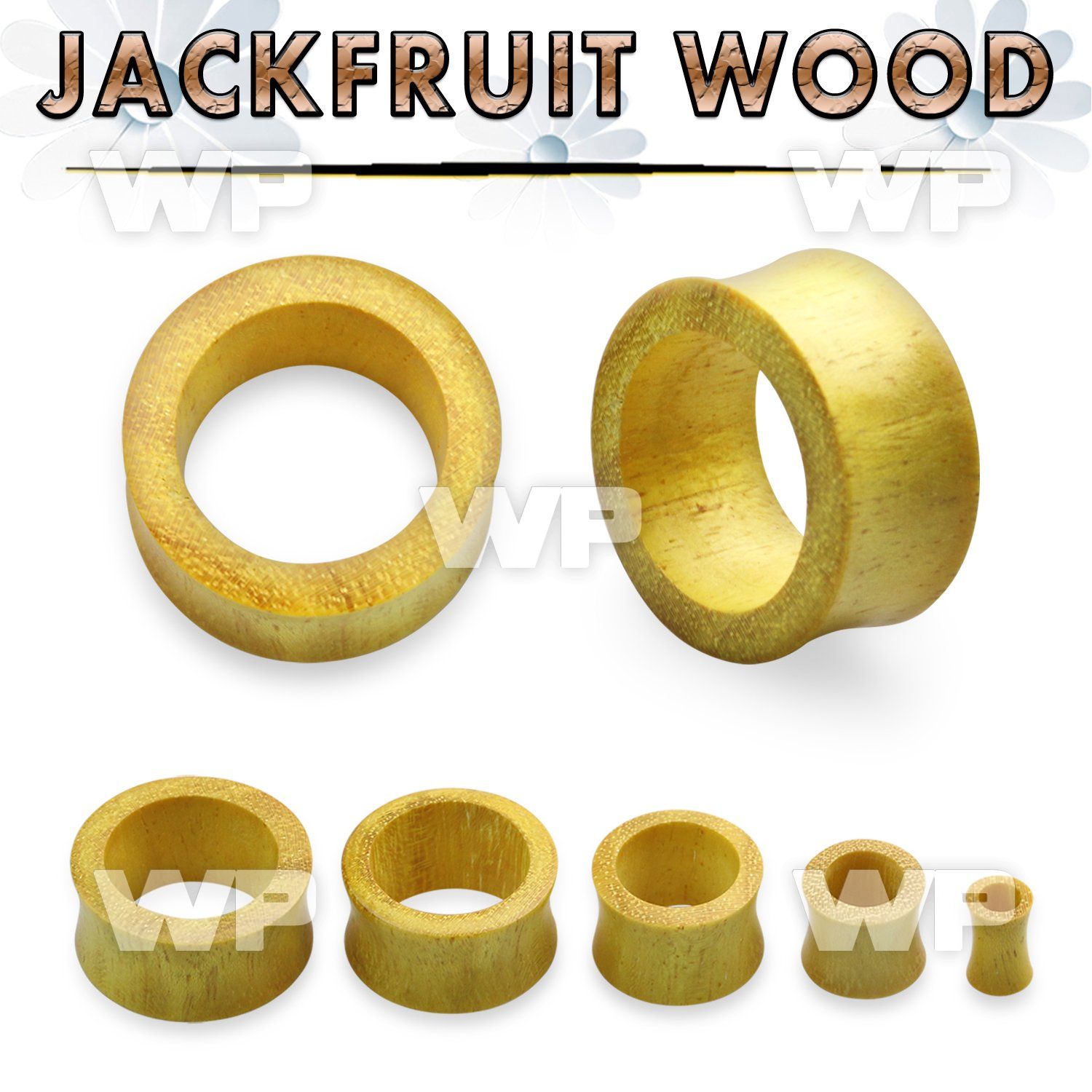 1moc double flare jack fruit wood flesh tunnel plug ear lobe piercing