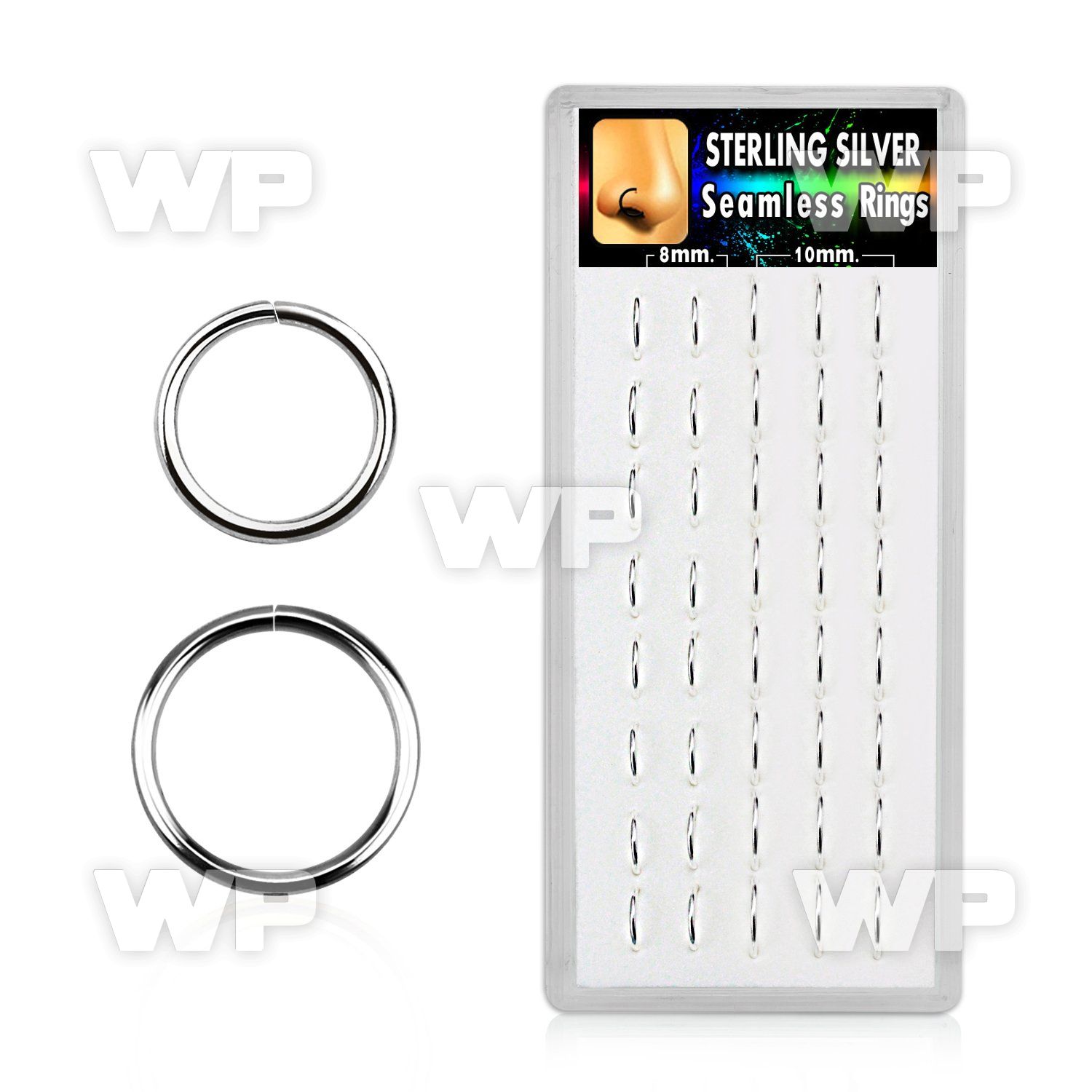 1u3jkl box w silver 925 seamless ring 0 8mm an outer diameter eyebrow piercing