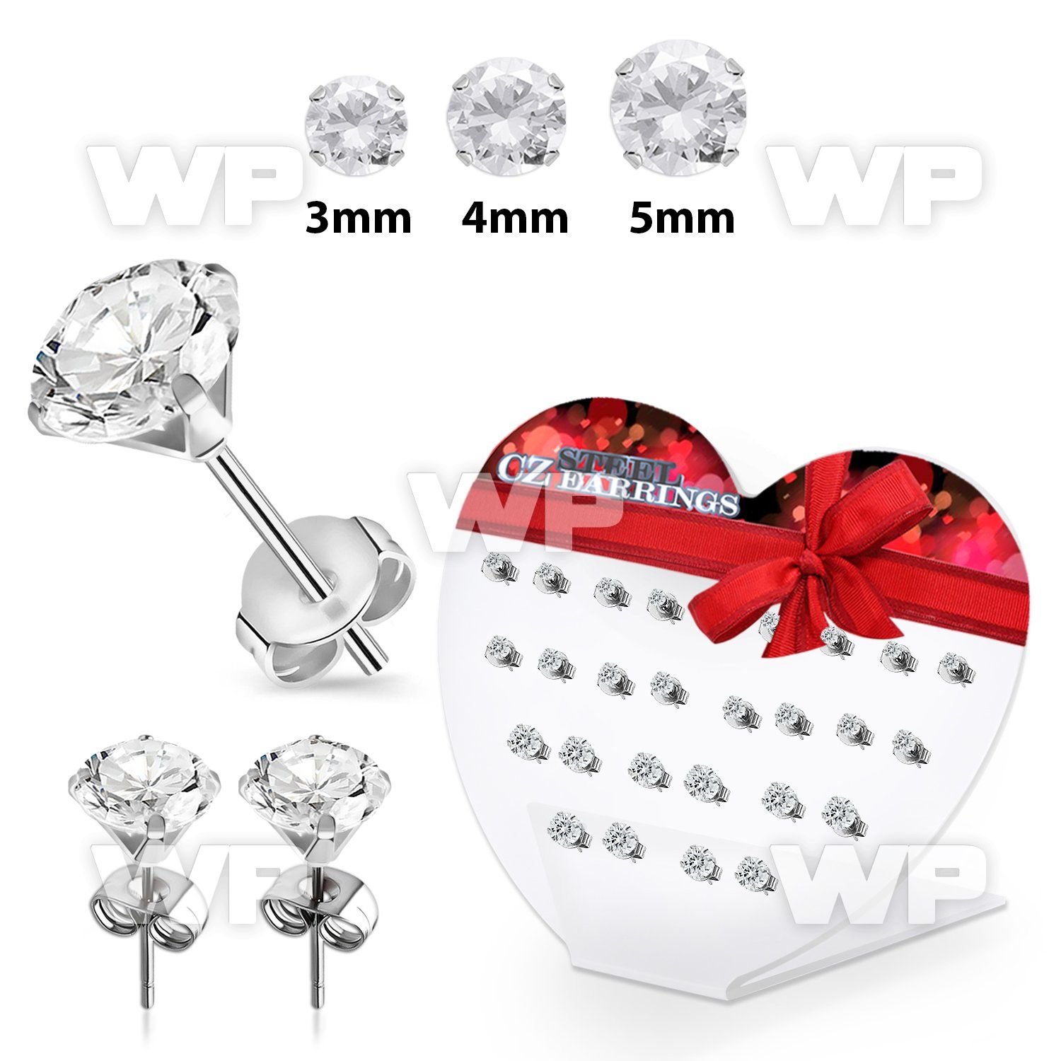 1xw3gae steel ear studs claw set 3mm to 5mm cz 13