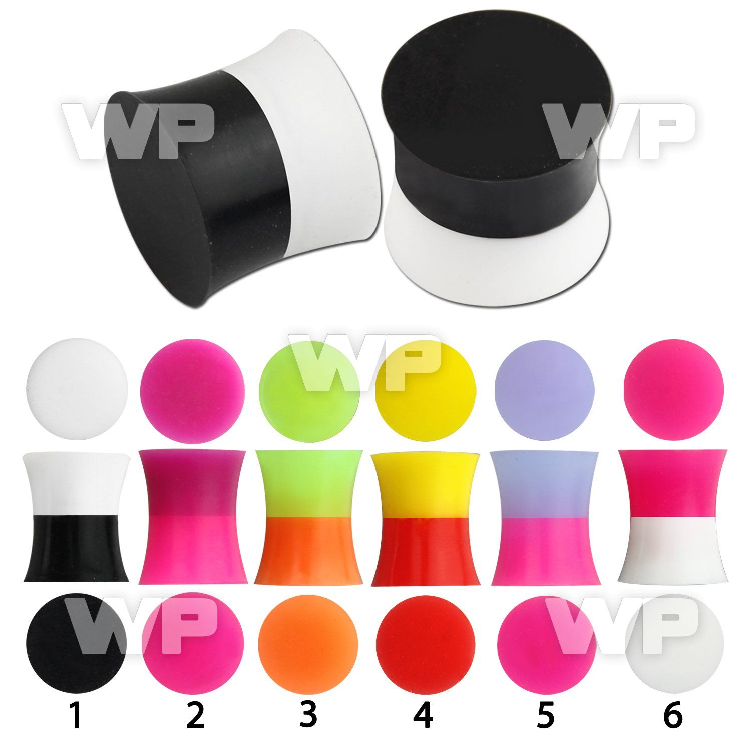 381m bi tone silicon double flare plug enjoy having insingle ear lobe piercing