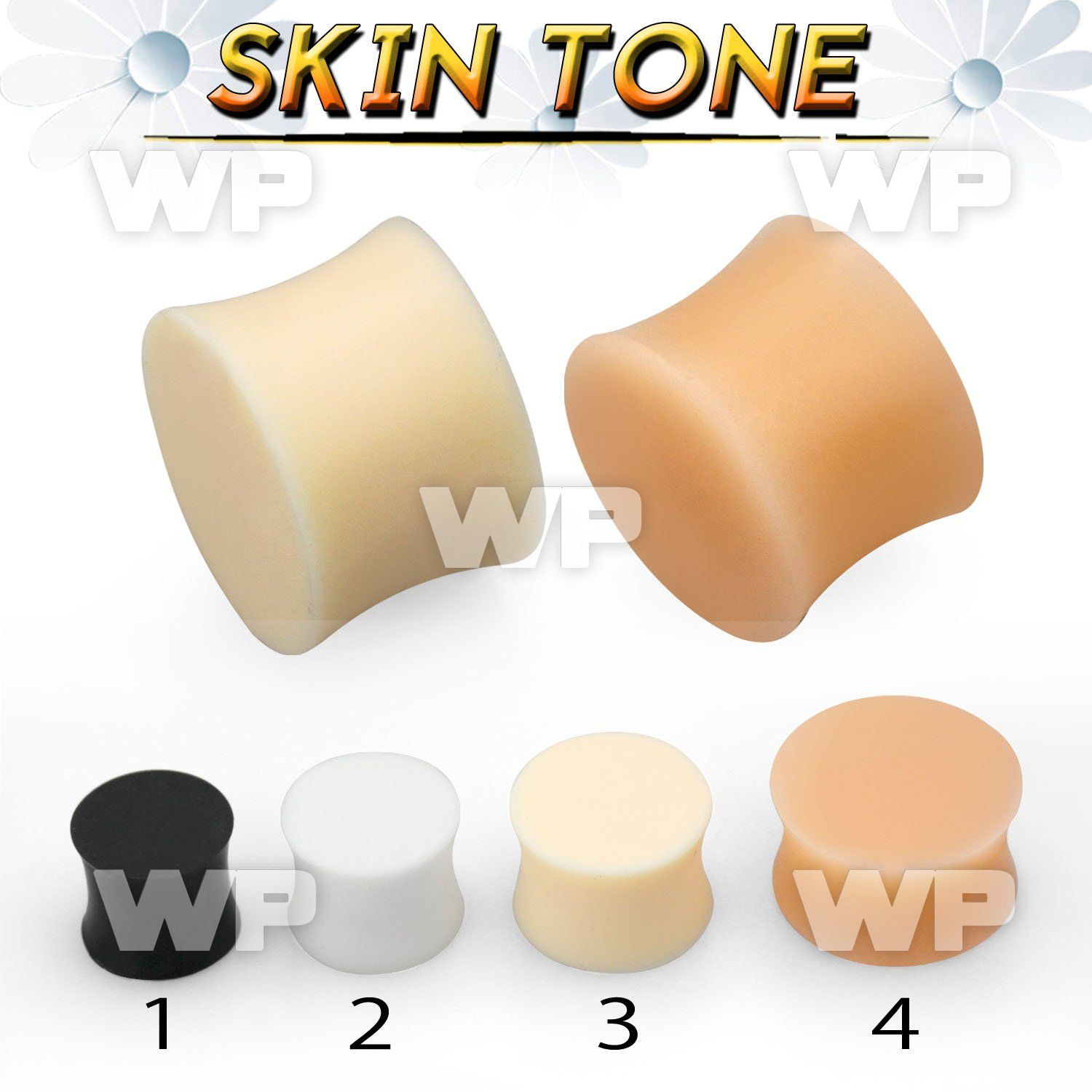 38mi silicone double flare saddle plug retainer ear lobe piercing