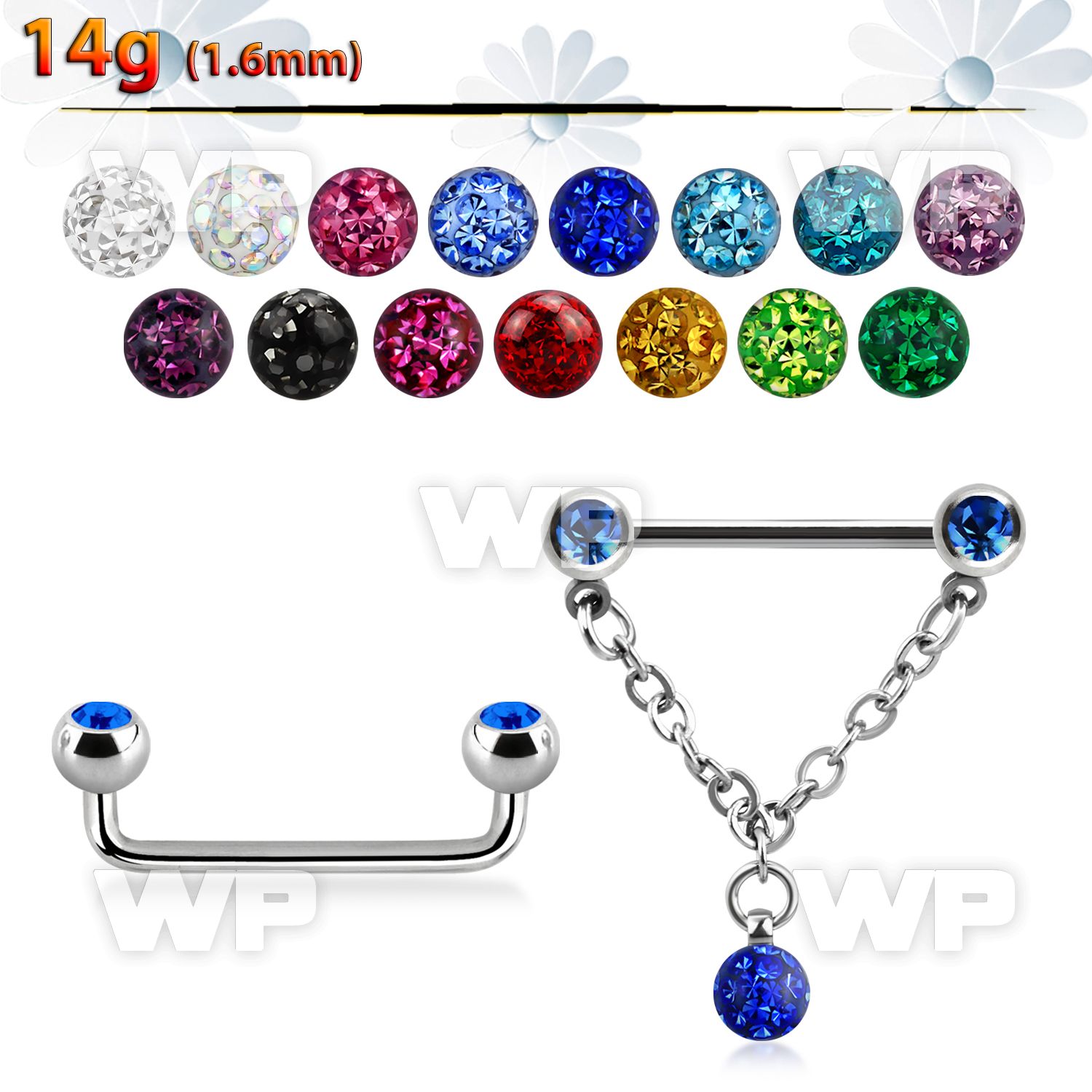 3h11be surgical steel surface barbell 1 6mm 90 degree angle 5mm surface piercing