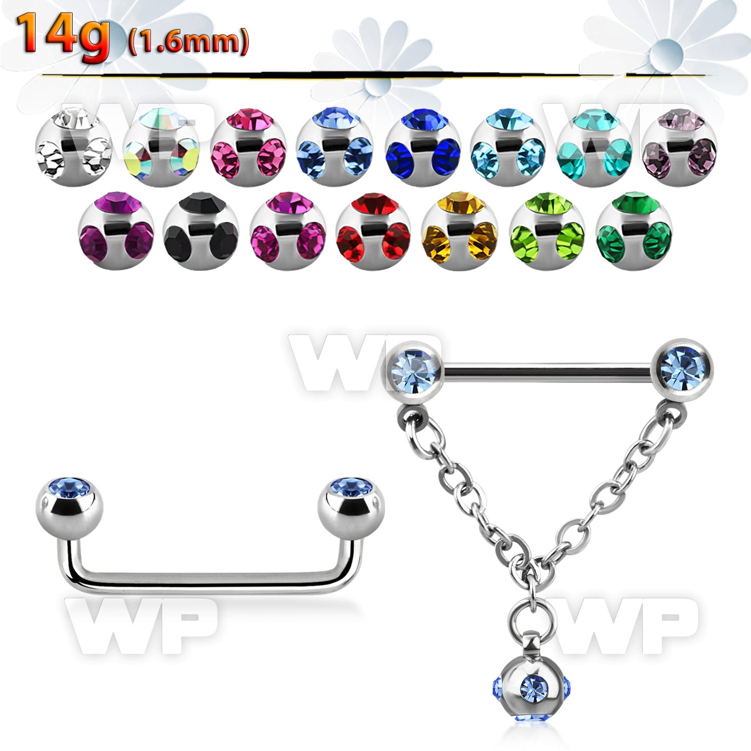 3h11bk surgical steel surface barbell 1 6mm 90 degree angle 5mm surface piercing