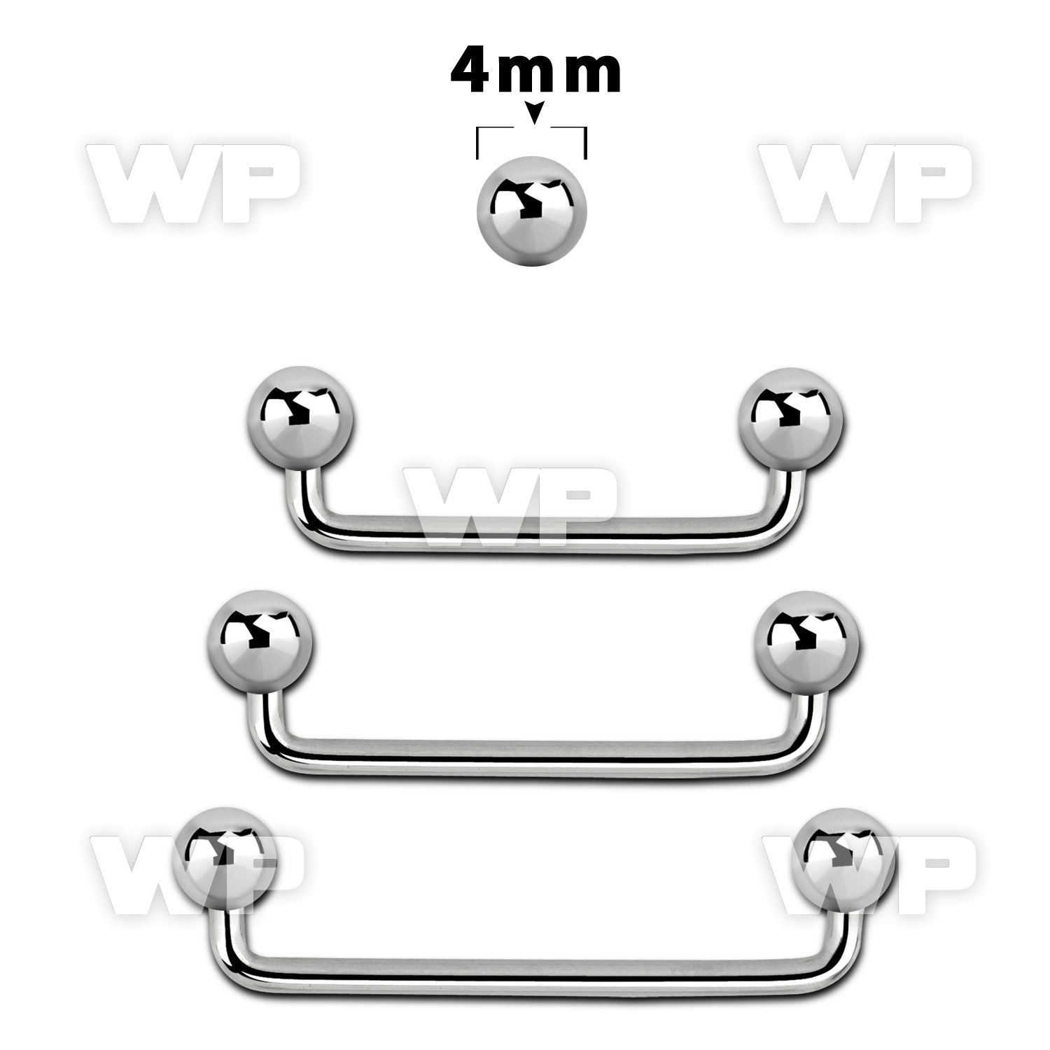 3h140 surgical steel surface barbell 1 6mm 90 degree angle surface piercing