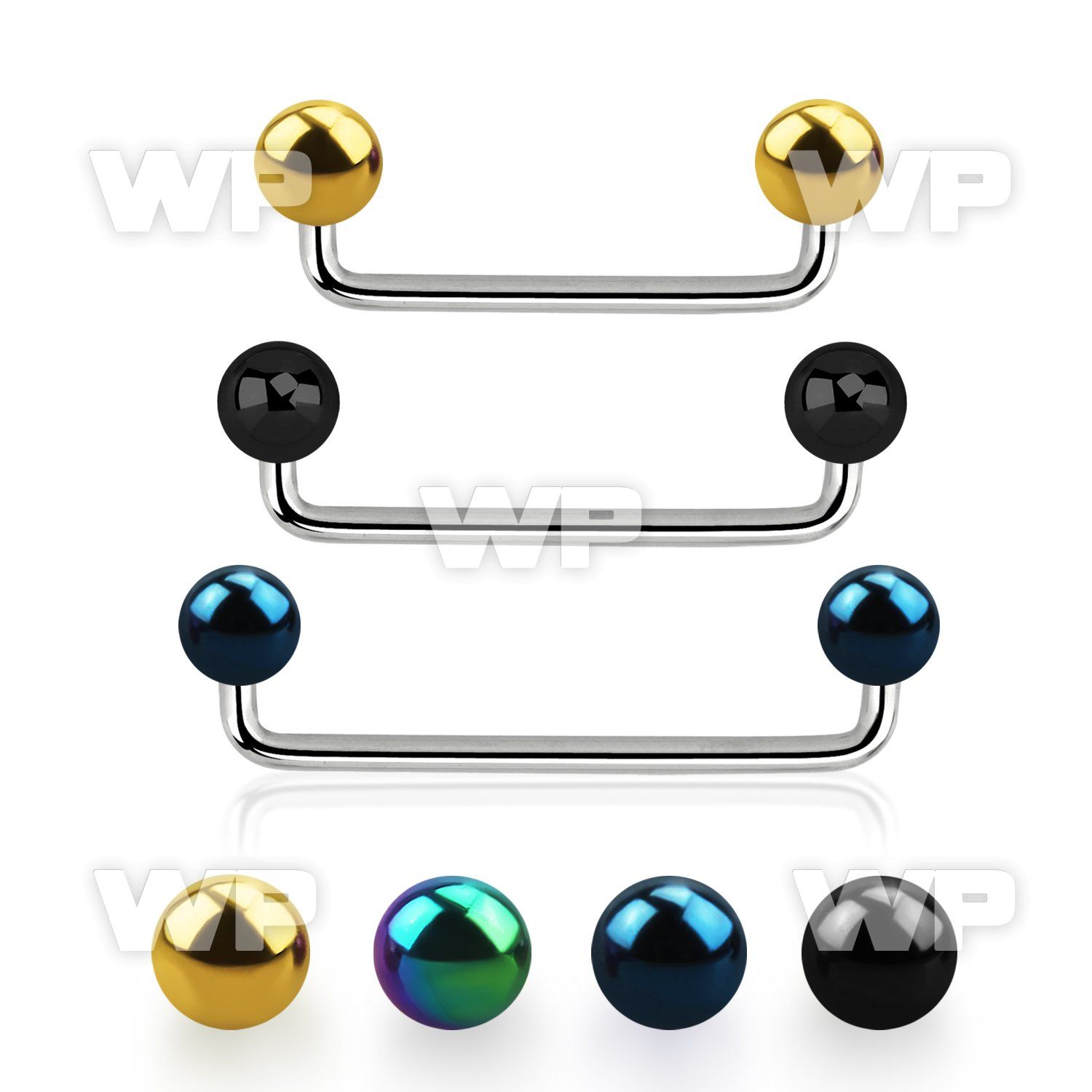 3h14r0 316l steel surface barbell 1 6mm 90 degree angle two surface piercing