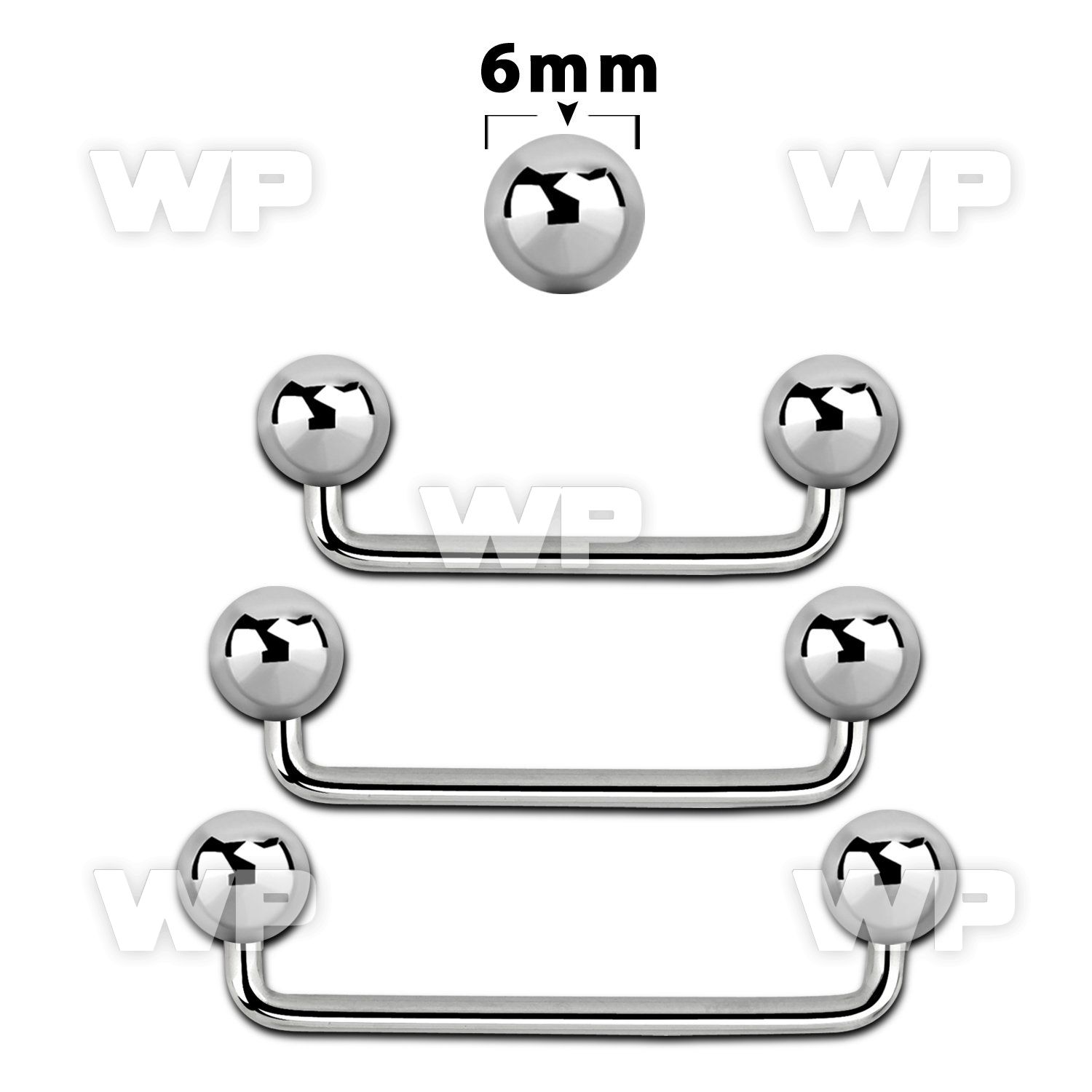 3h14y surgical steel surface barbell 1 6mm 90 degree angle surface piercing