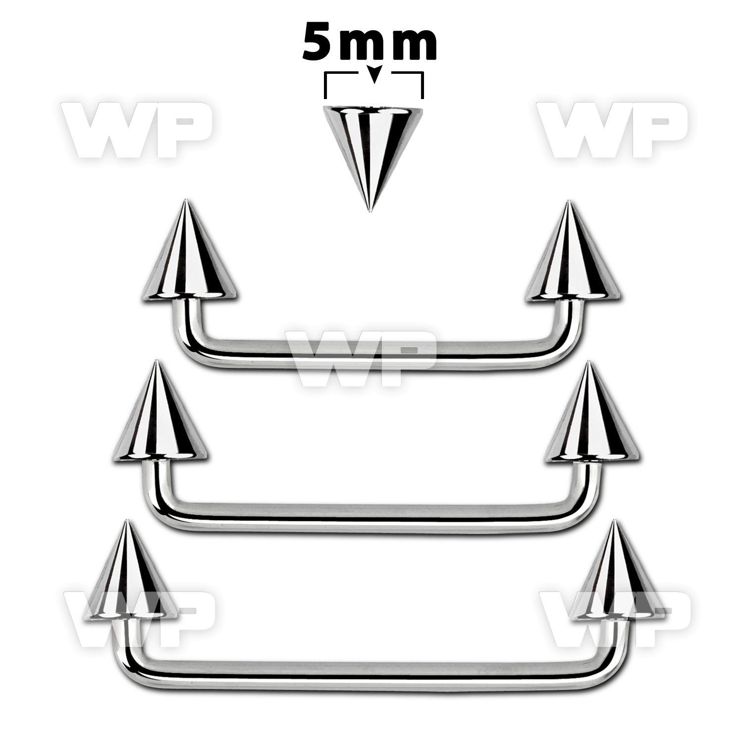 3h16us surgical steel surface barbell 1 6mm 90 degree angle surface piercing