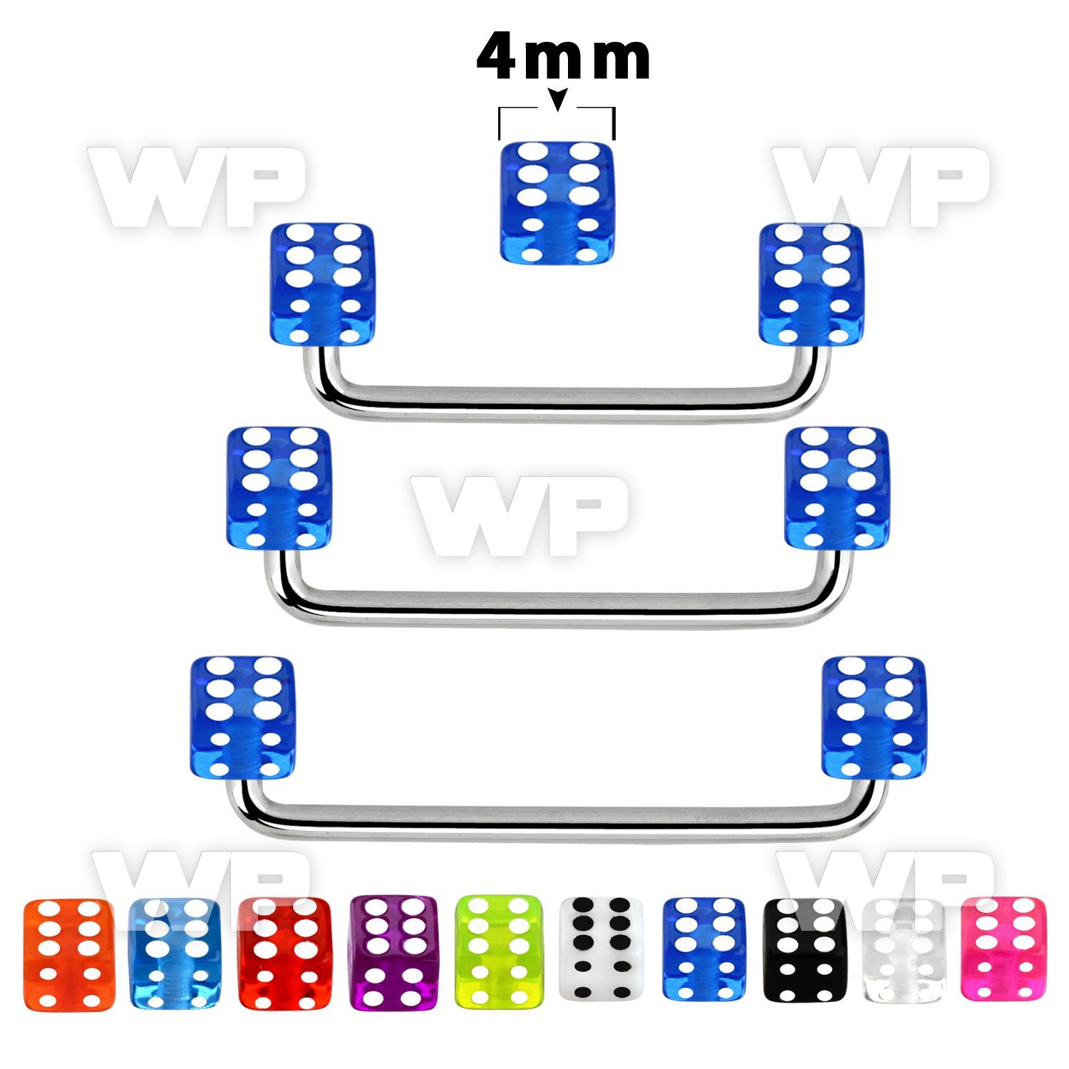 3h1q10 surgical steel surface barbell 1 6mm 90 degree angle 4mm surface piercing