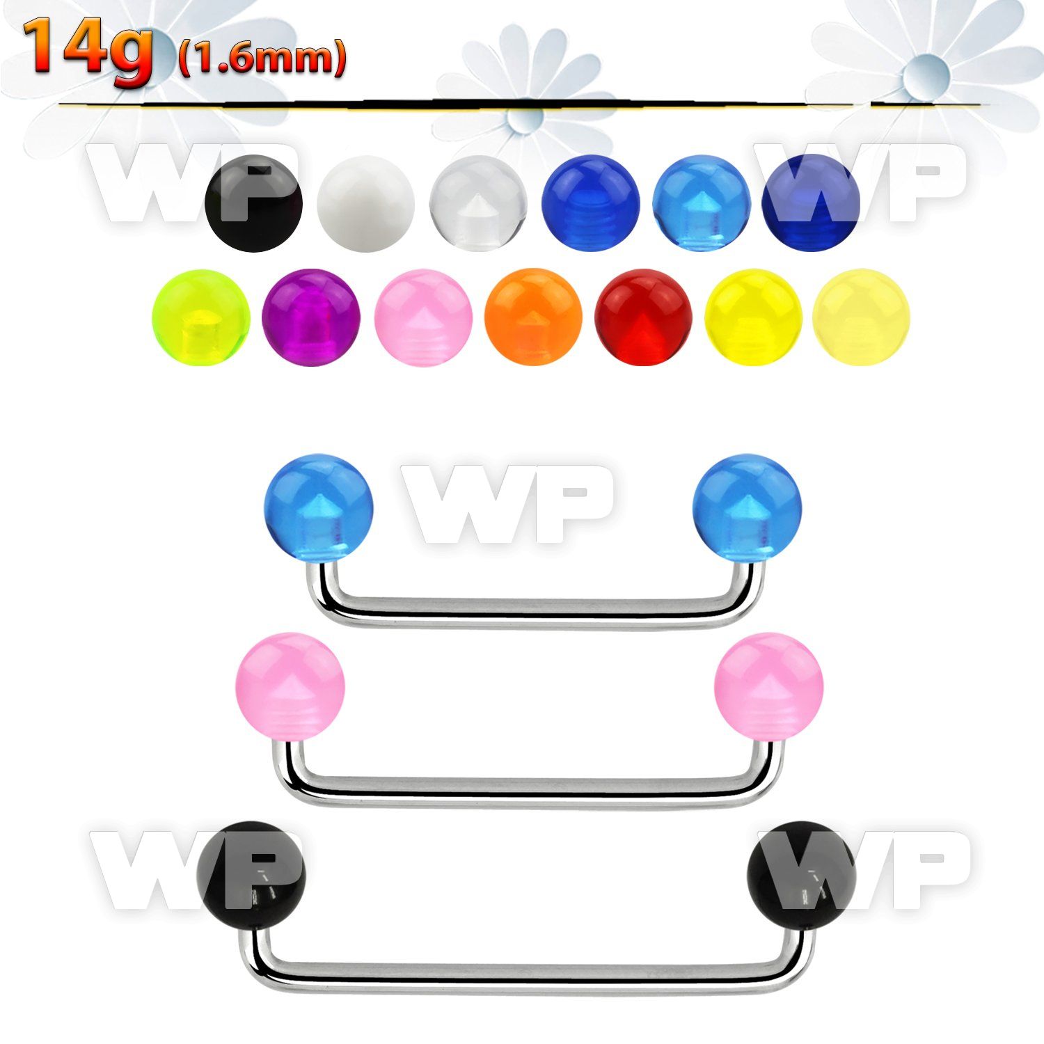 3h1q4s surgical steel surface barbell 1 6mm 90 degree angle 5mm surface piercing