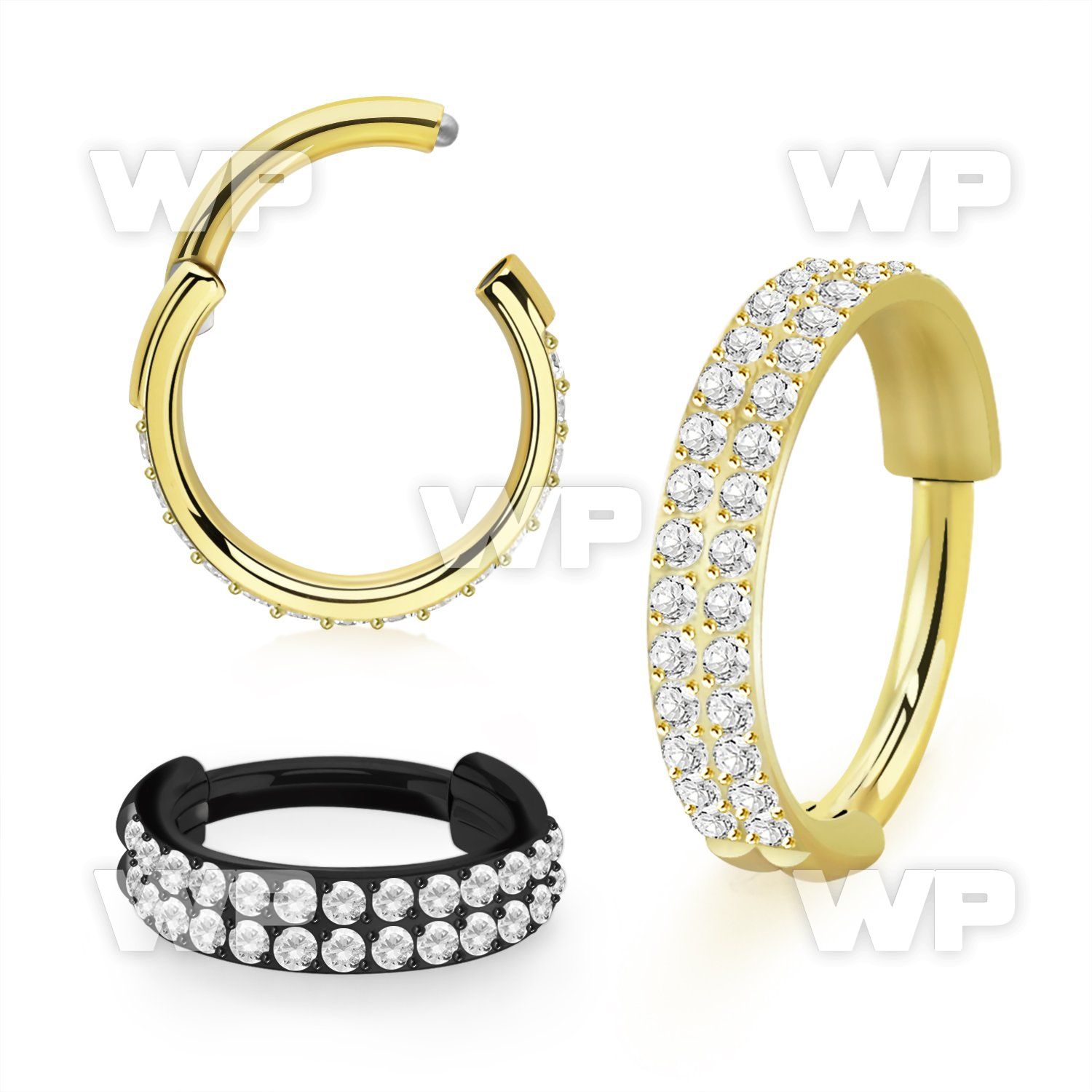 3i3xkkr pvd steel hinged segment clicker 16g double outward