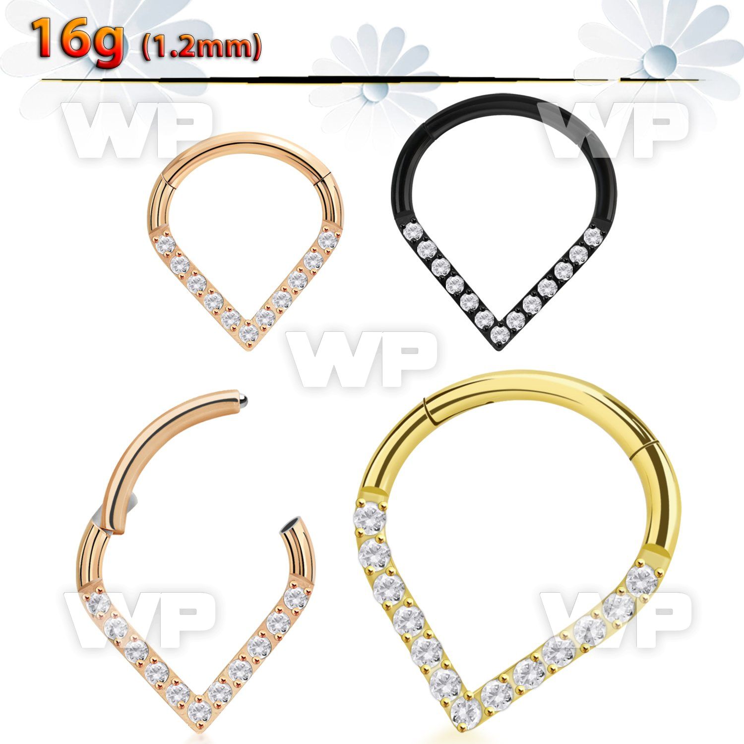 3ir3xes ionplated steel hinged segment clicker cz