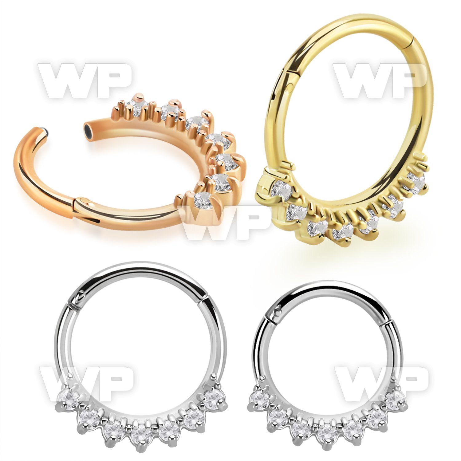 3ir3xk9 pvd finish steel hinged segment clicker facing cz