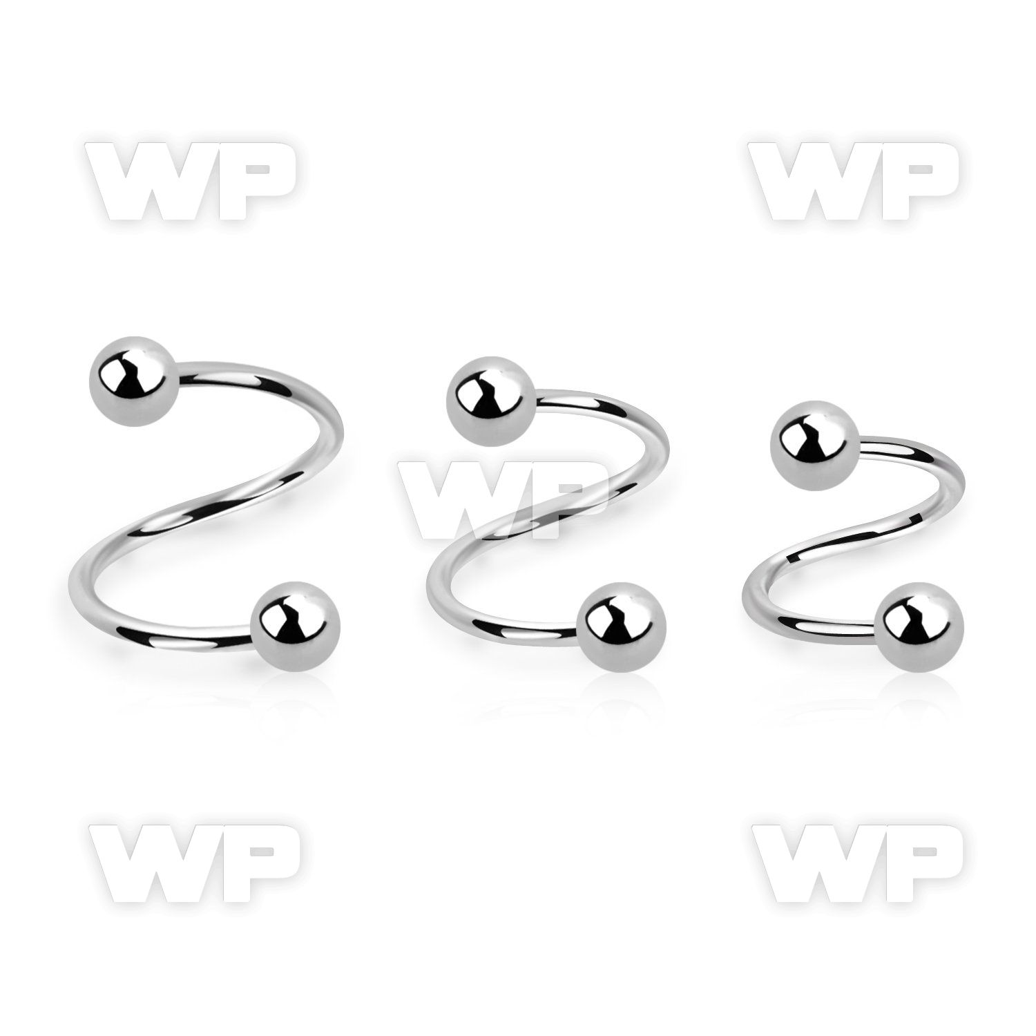 3mkp4 surgical steel eyebrow spiral 0 8mm 3mm ball eyebrow piercing