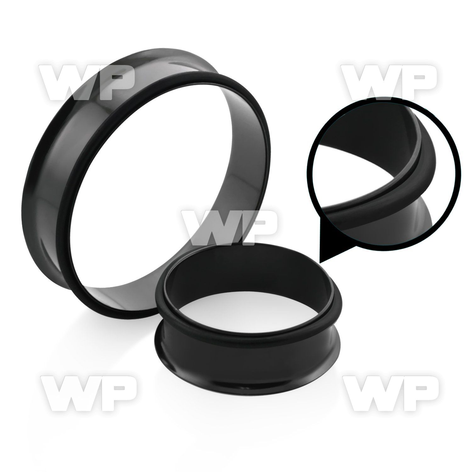 3rmifb xl big gaue sized black ion plated surgical steel single ear lobe piercing