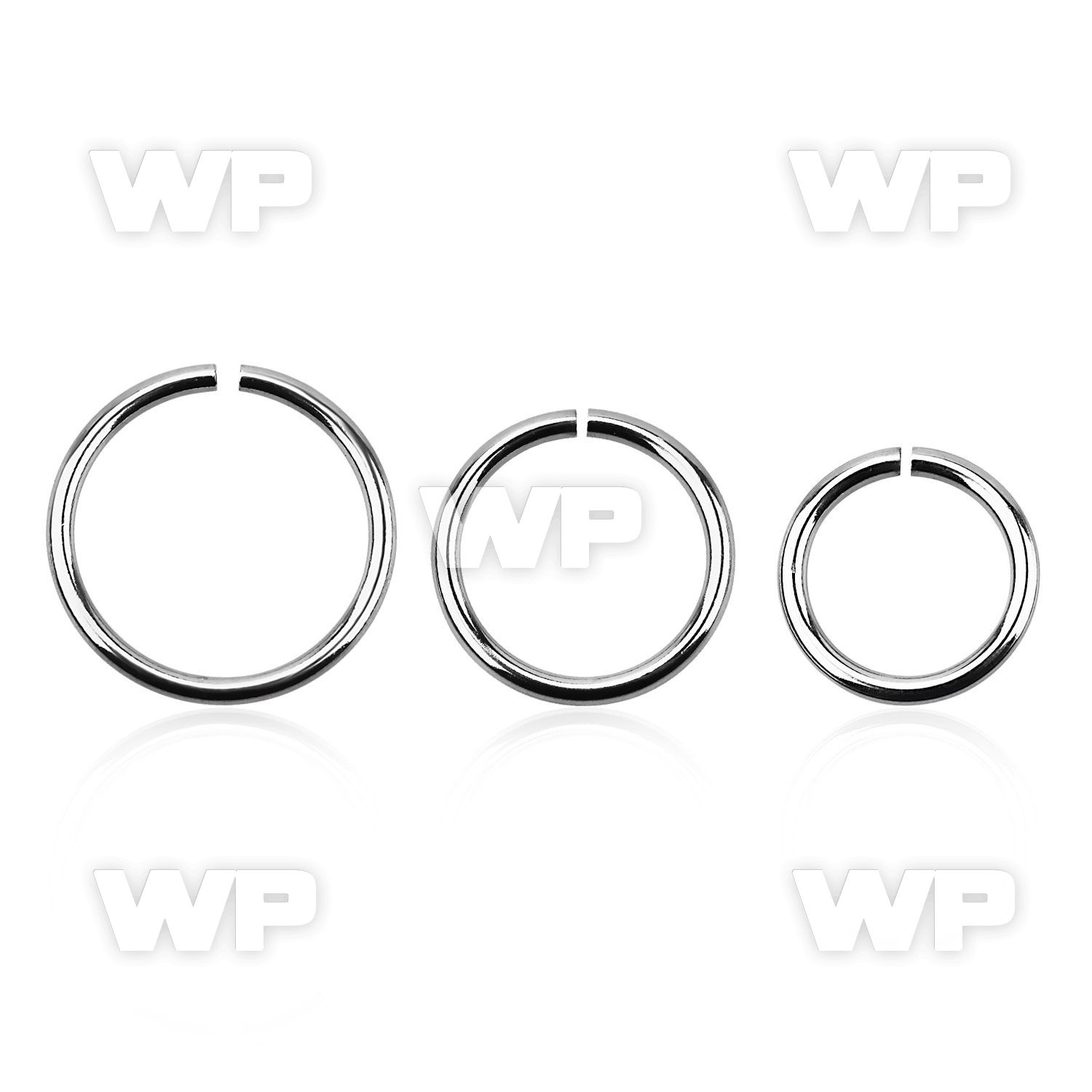 3wbey surgical seamless steel ring 1 2mm ear lobe piercing