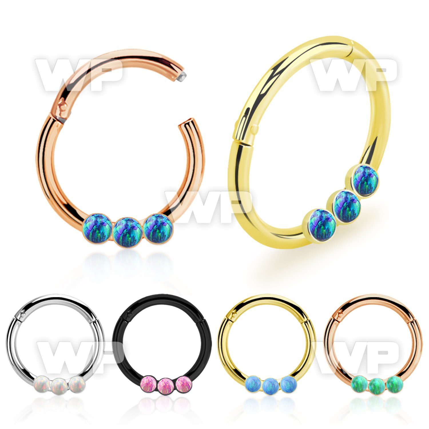 3wixeyw5 pvd steel hinged segment clicker synthetic opals
