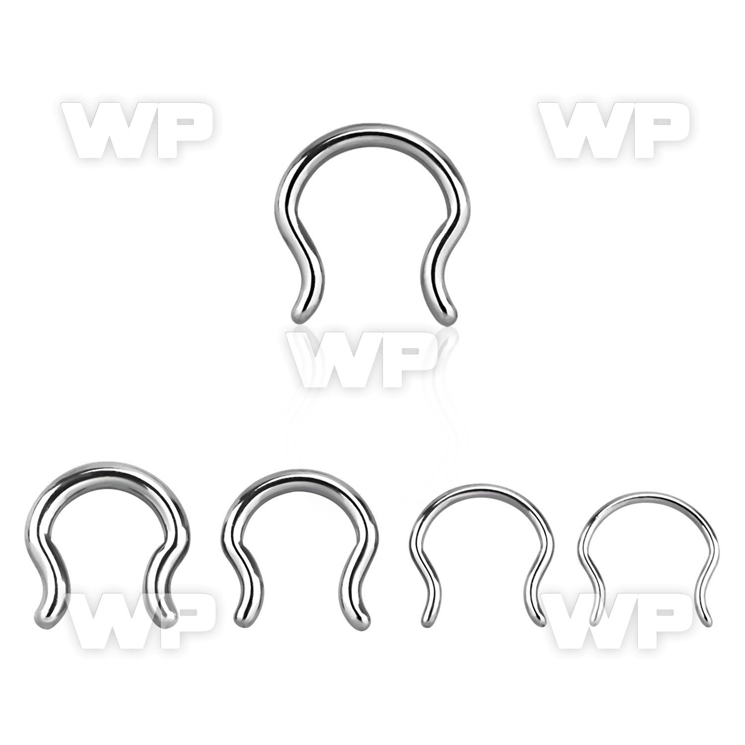 3wm1 316l steel septum piercing retainer inbell shape outward septum piercing