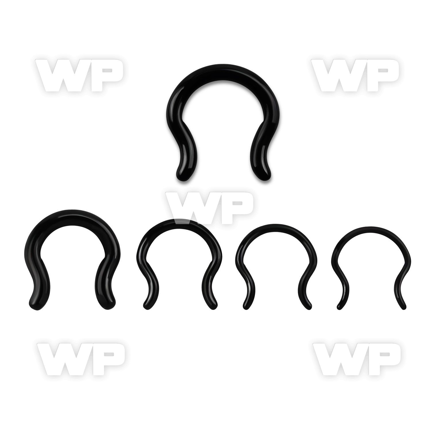 3wmr1 black ion plated 316l steel septum piercing retainer inbe septum piercing