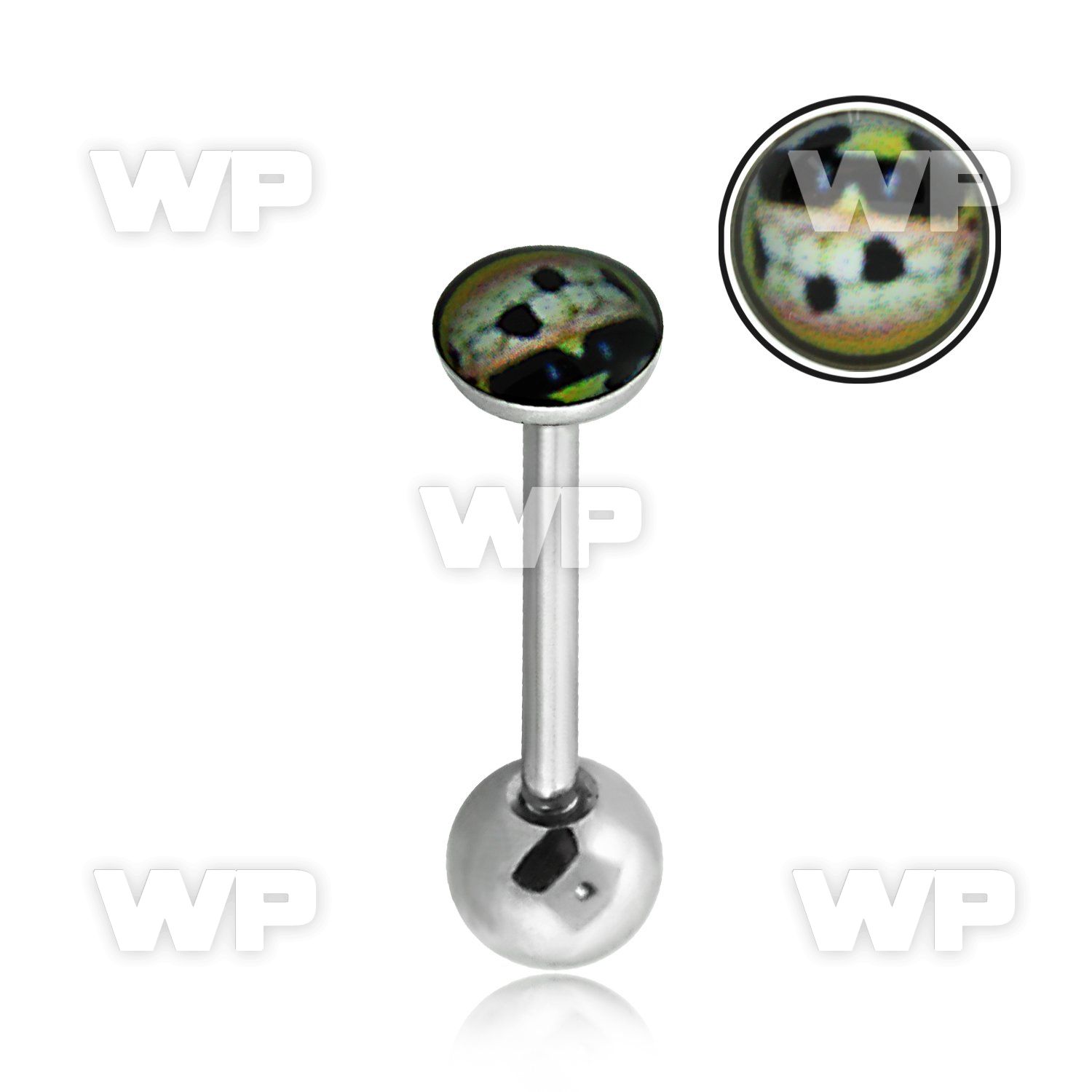 44d3ji surgical steel tongue bar 1 6mm flat top smile sunglas tongue piercing