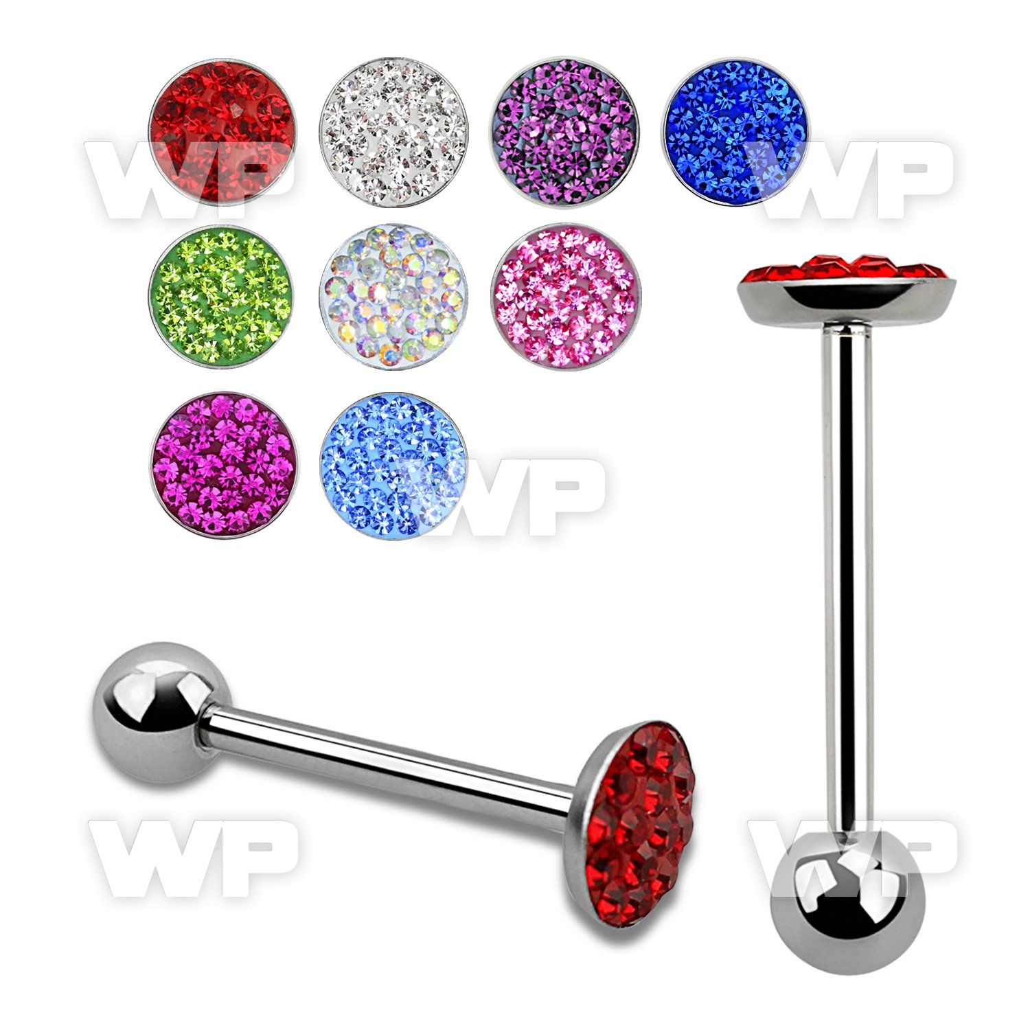 44d63e surgical steel tongue bar 1 6mm 7mm flat top ferido glue tongue piercing