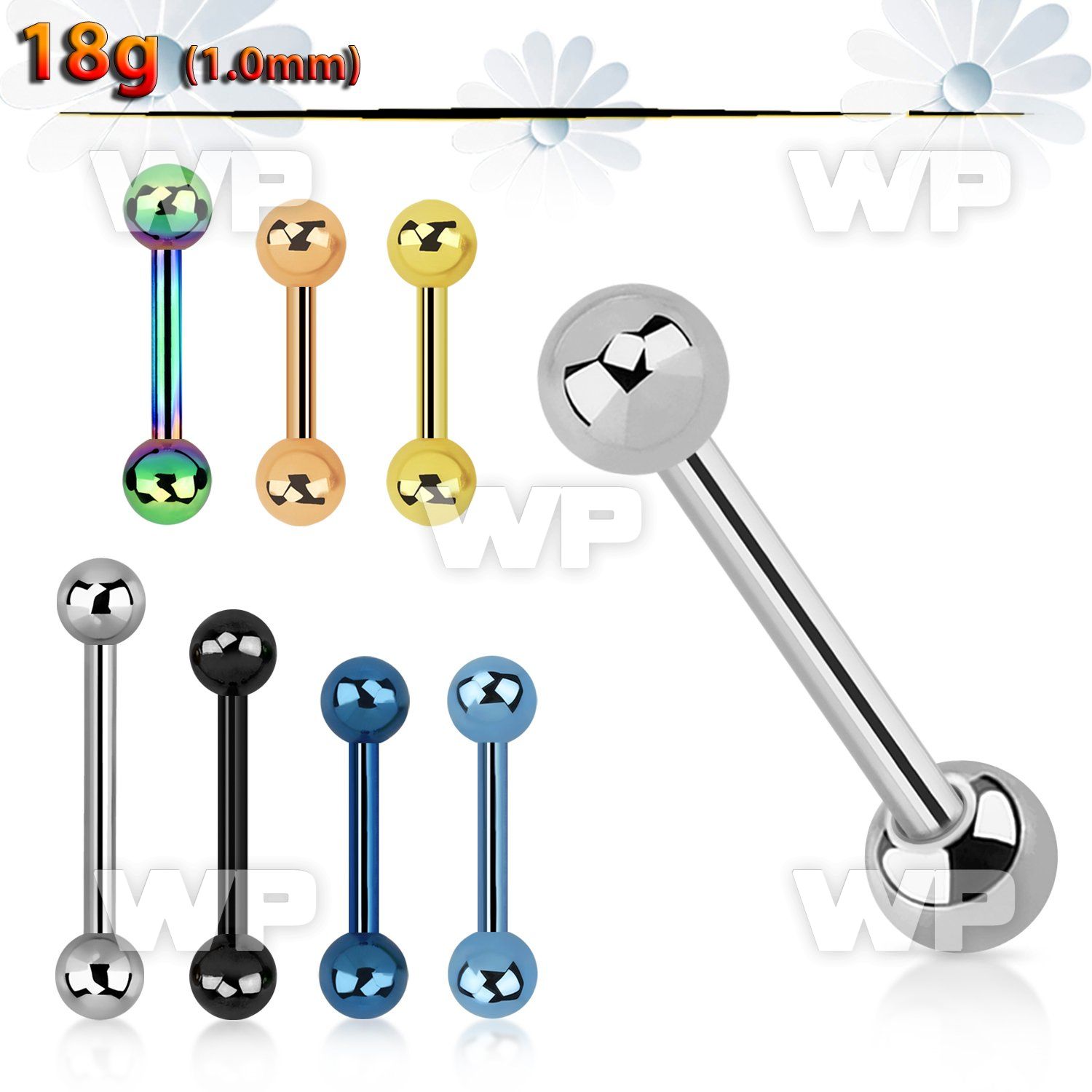 44et4z surgical steel eyebrow barbell 1mm 3mm ball eyebrow piercing