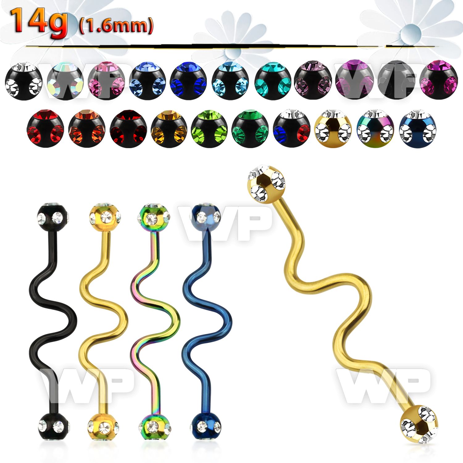 44r6c ion plated steel industrial zig zag barbell 1 6mm 5mm tongue piercing