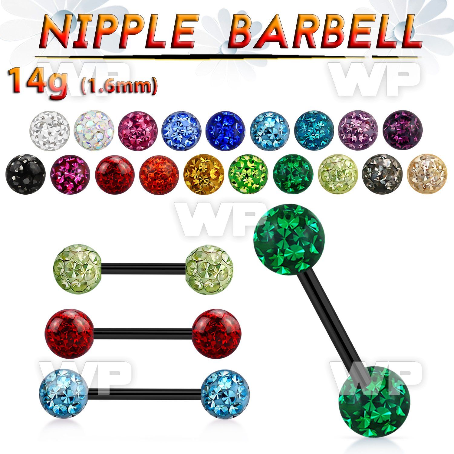 44rday ion plated surgical steel tongue bar 1 6mm 6mm resin cov tongue piercing