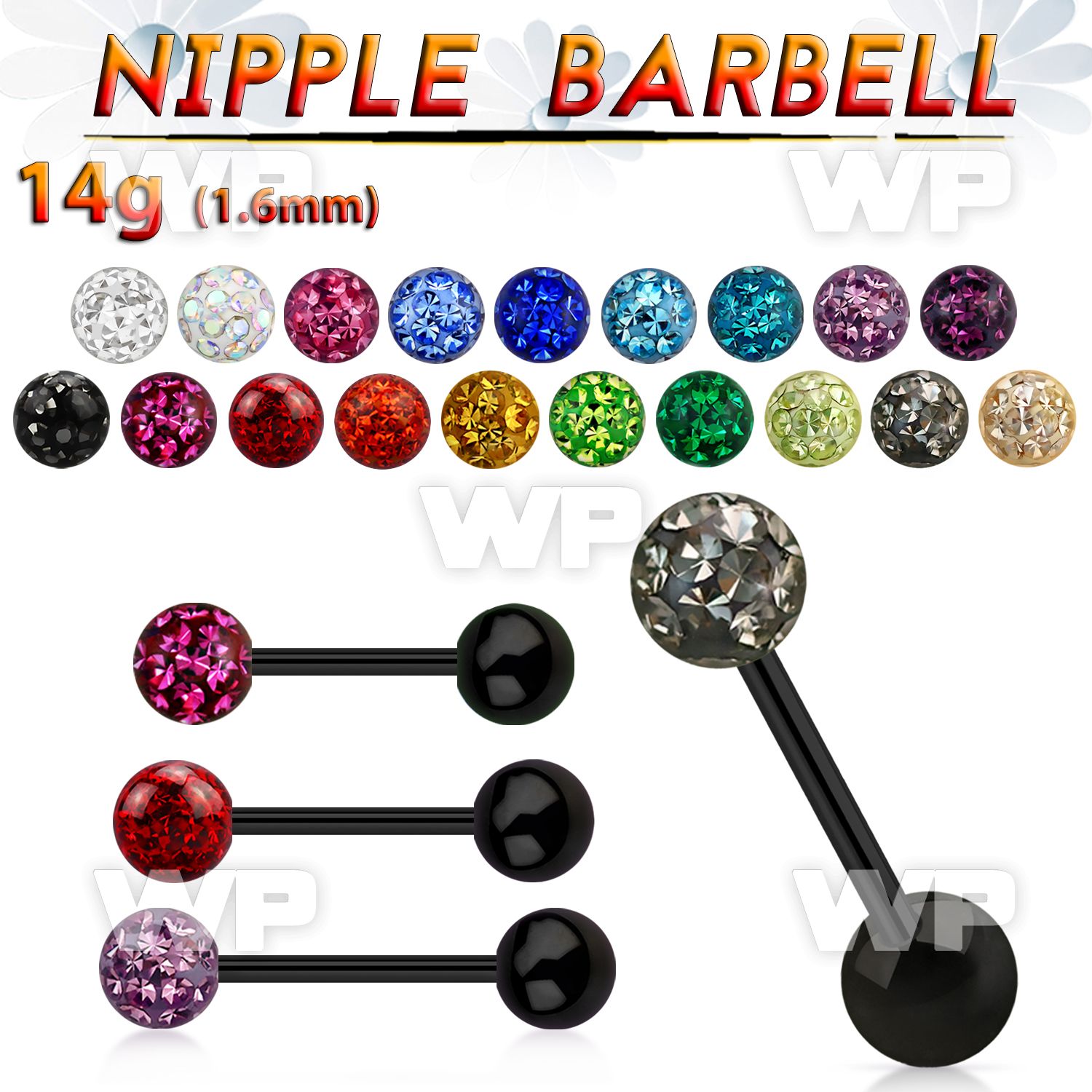 44rday ion plated surgical steel tongue bar 1 6mm 6mm resin cov tongue piercing