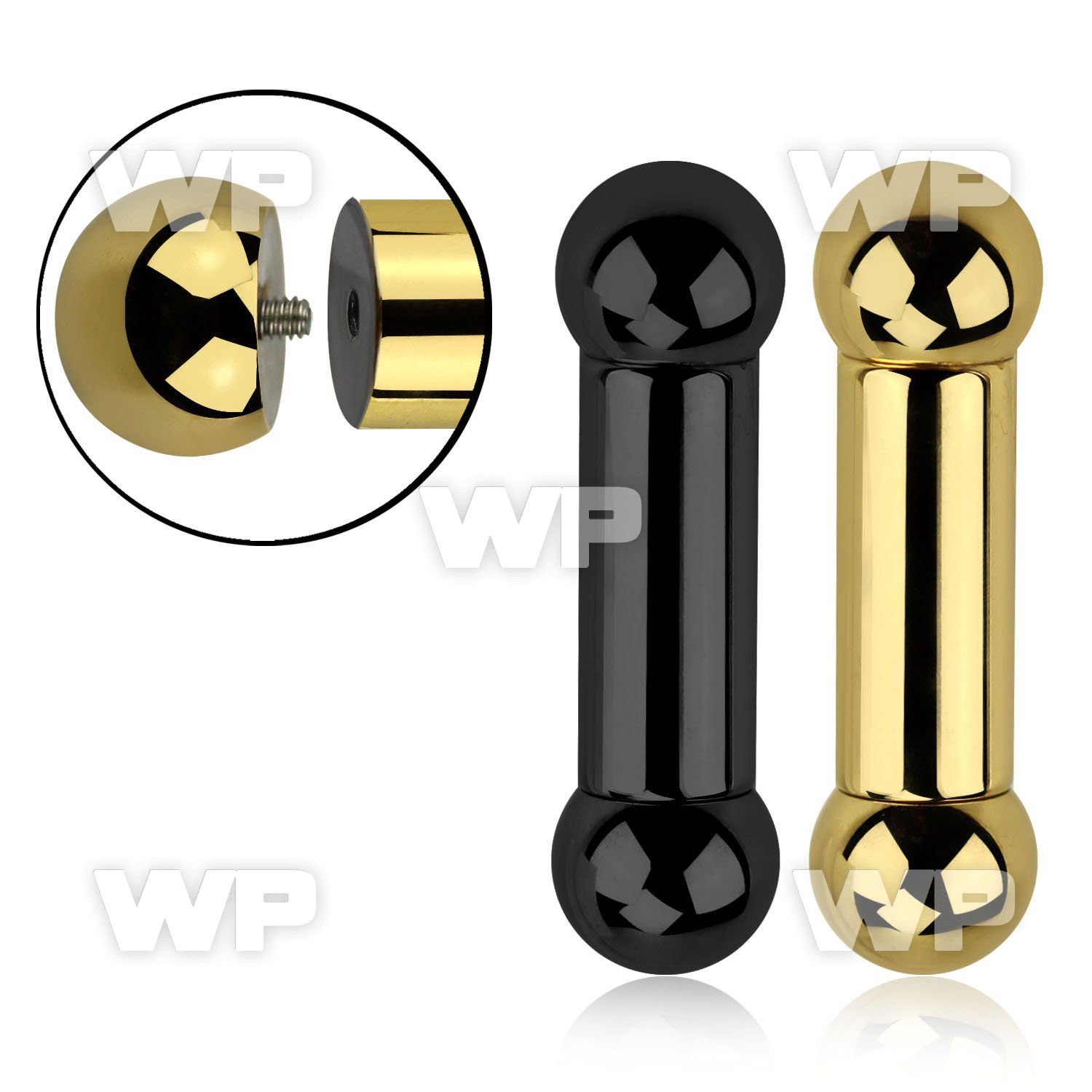 44rp ion plated 316l steel big gauge tongue barthickness of tongue piercing