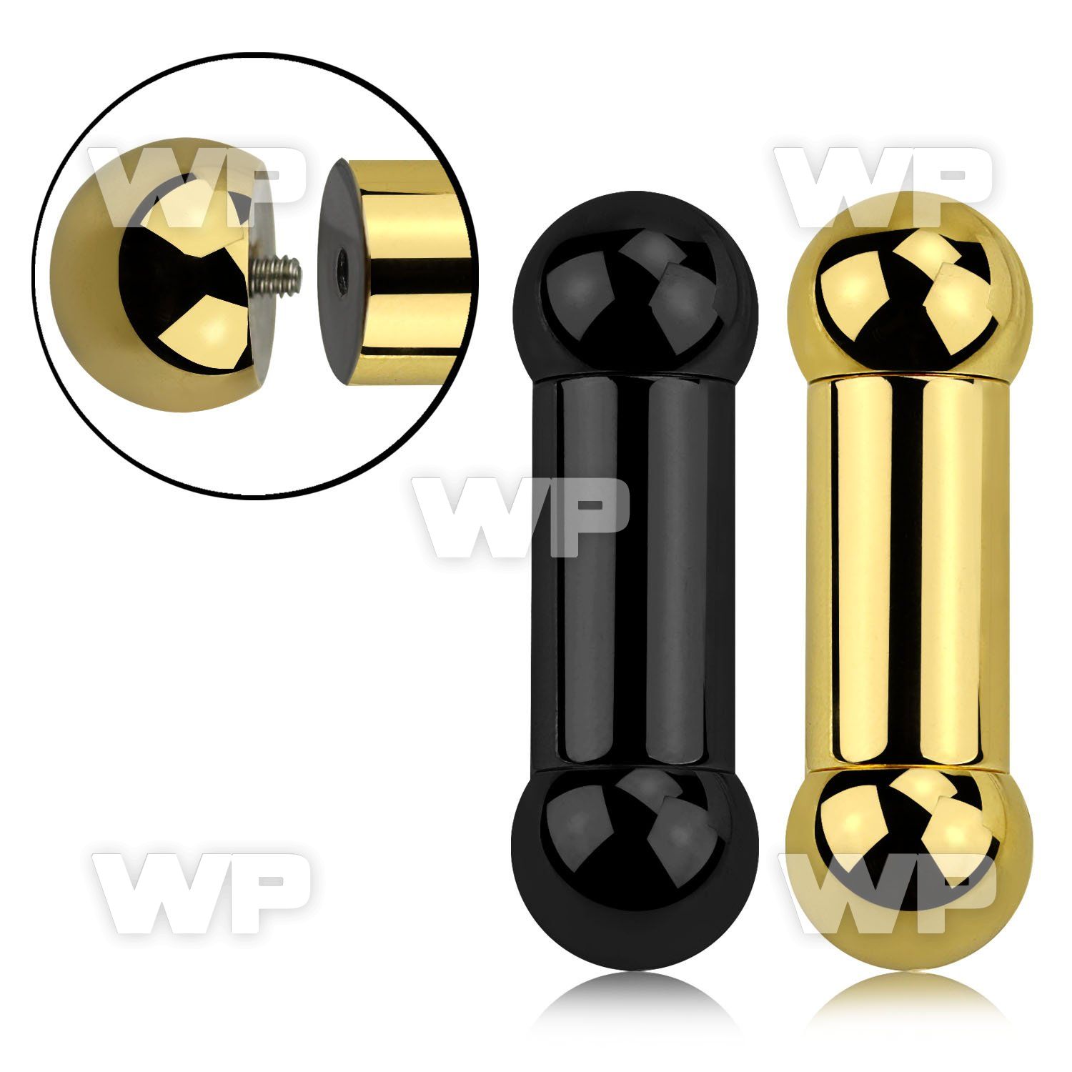 44rpp ion plated 316l steel big gauge tongue barthickness of tongue piercing