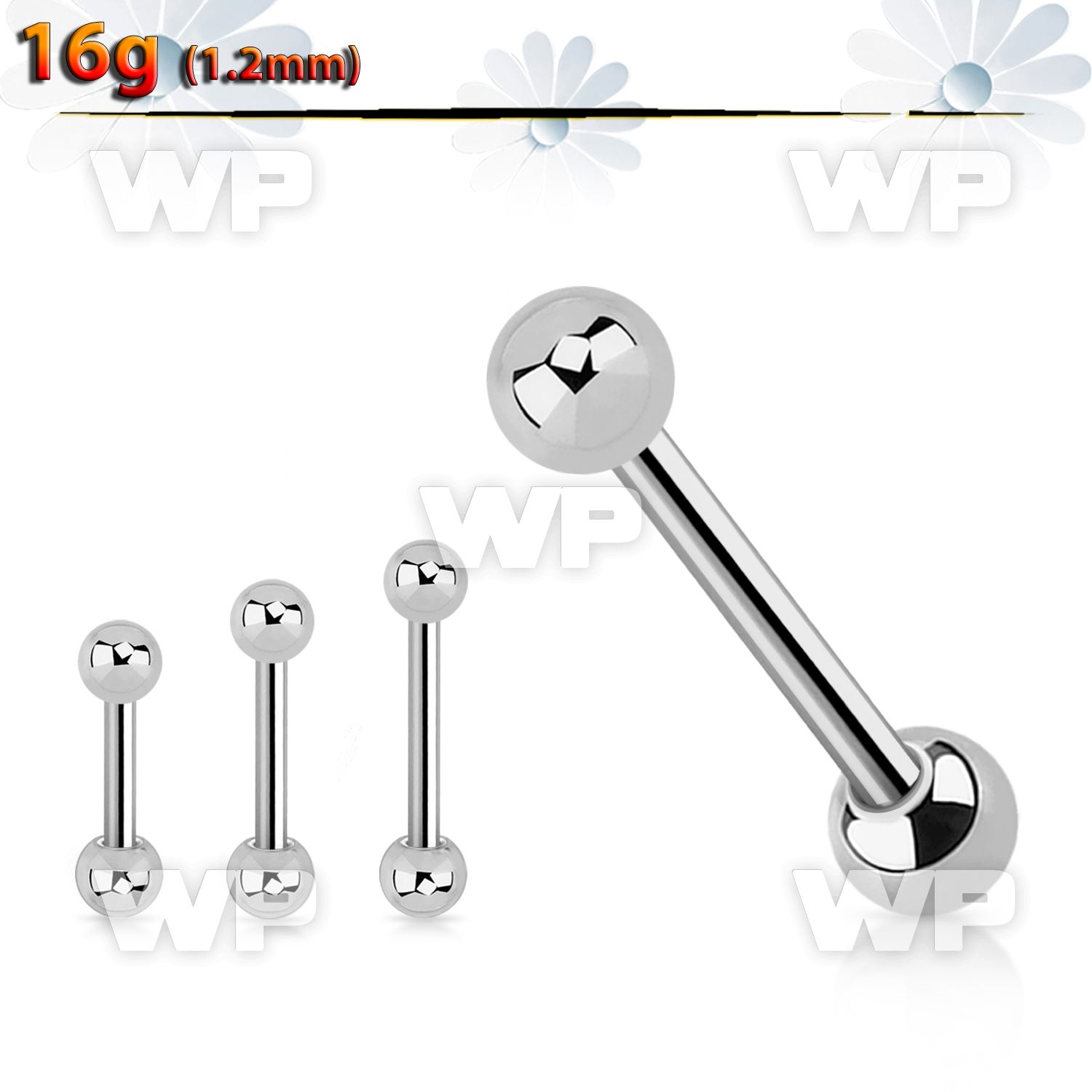 44w4 surgical steel eyebrow barbell 1 2mm 3mm ball eyebrow piercing