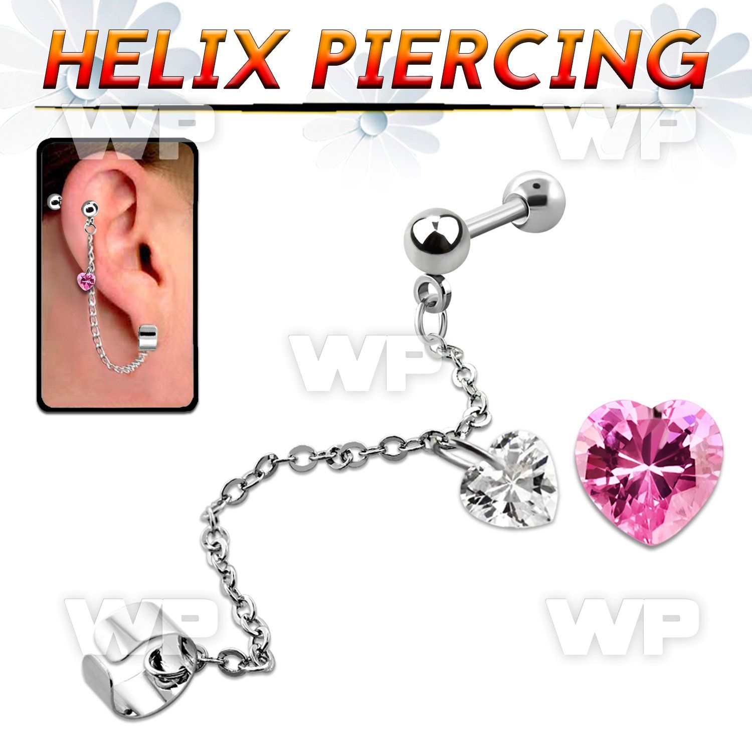 44wa0l slave helix piercing surgical steel barbell 1 2mm 4mm ear lobe piercing