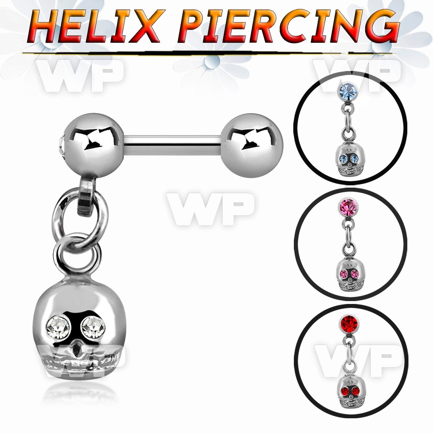 44wak surgical steel helix barbell 1 2mm 4mm balls small dang helix piercing