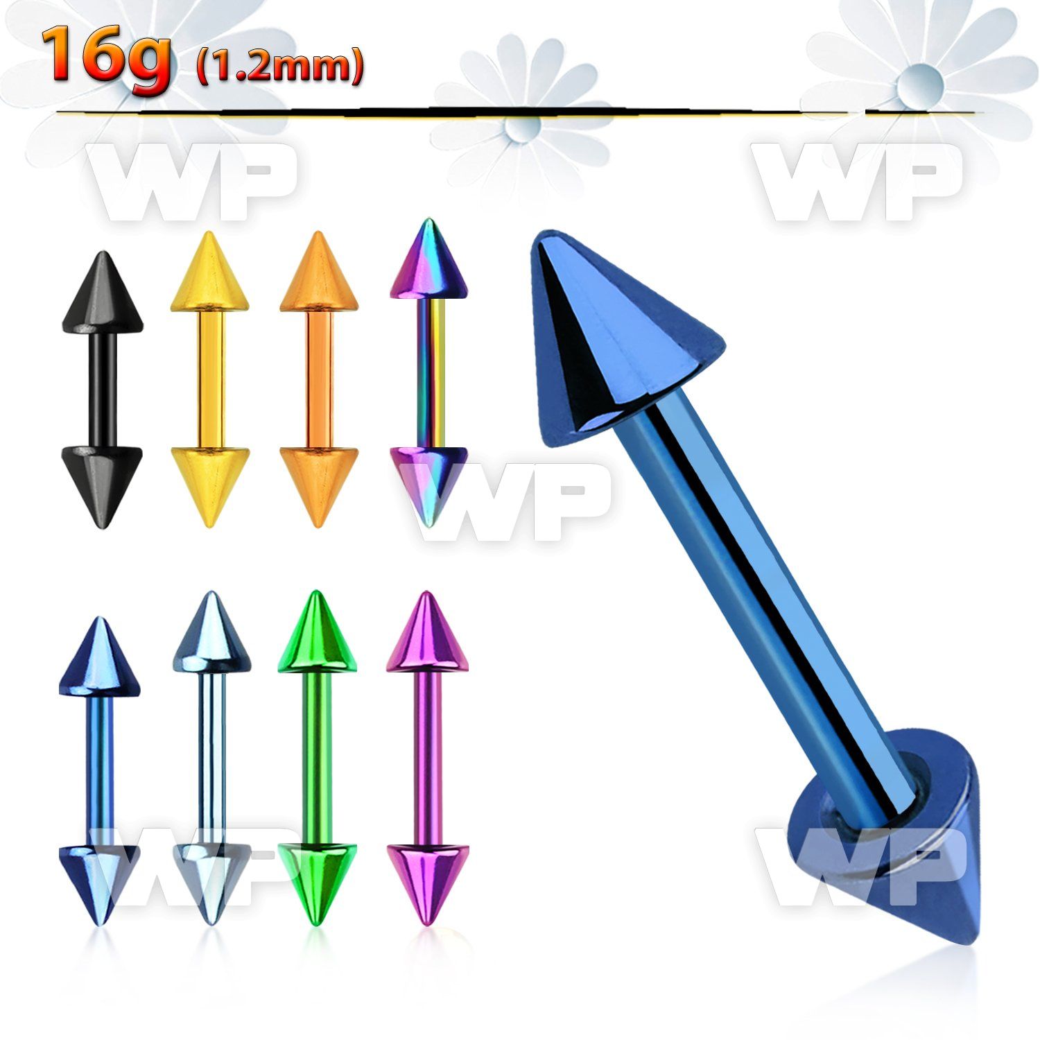 44wr6u ion plated surgical steel eyebrow or helix barbell 1 2mm eyebrow piercing