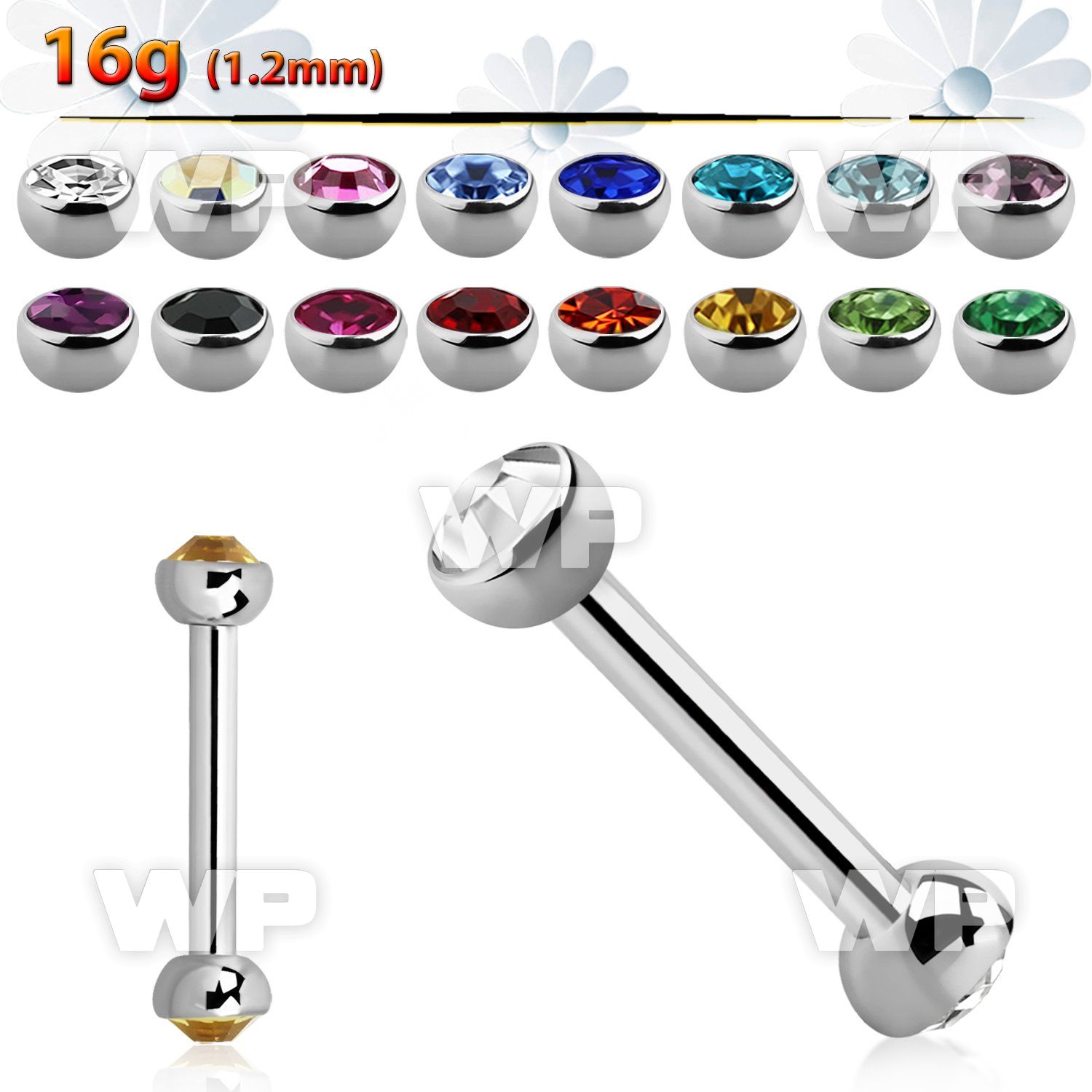 44wxc4z surgical steel eyebrow barbell 1 2mm 3mm press fit half eyebrow piercing