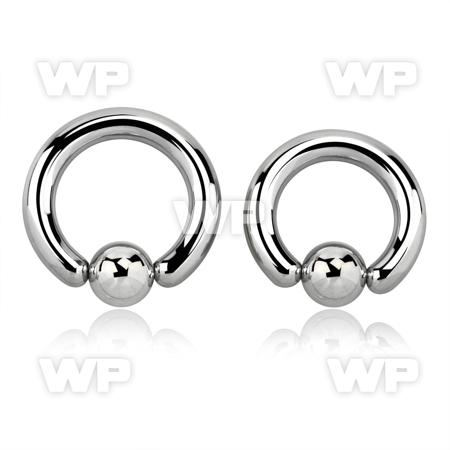 46ay surgical steel captive bead ring 4mm 6mm ball ear lobe piercing