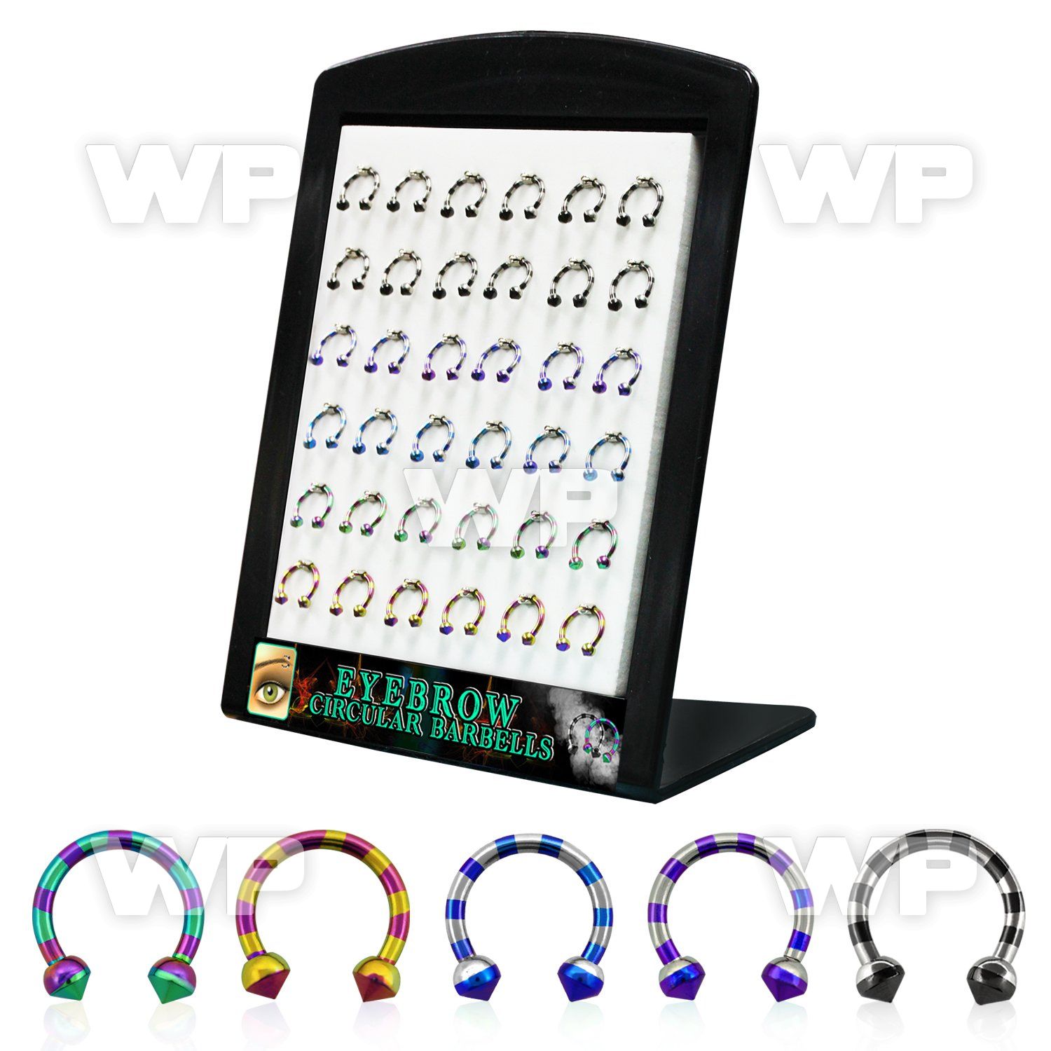 4aj8fkz display w two color pvd plate 316l steel eyebrow cbr hors belly piercing