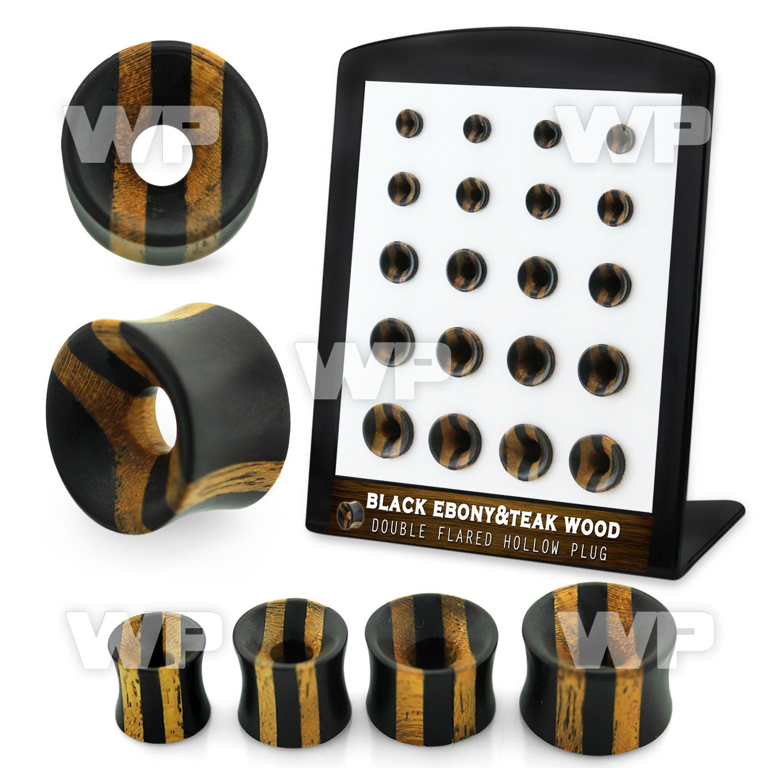 4amikks ebony teak two tone double flared eyelets 20pcs