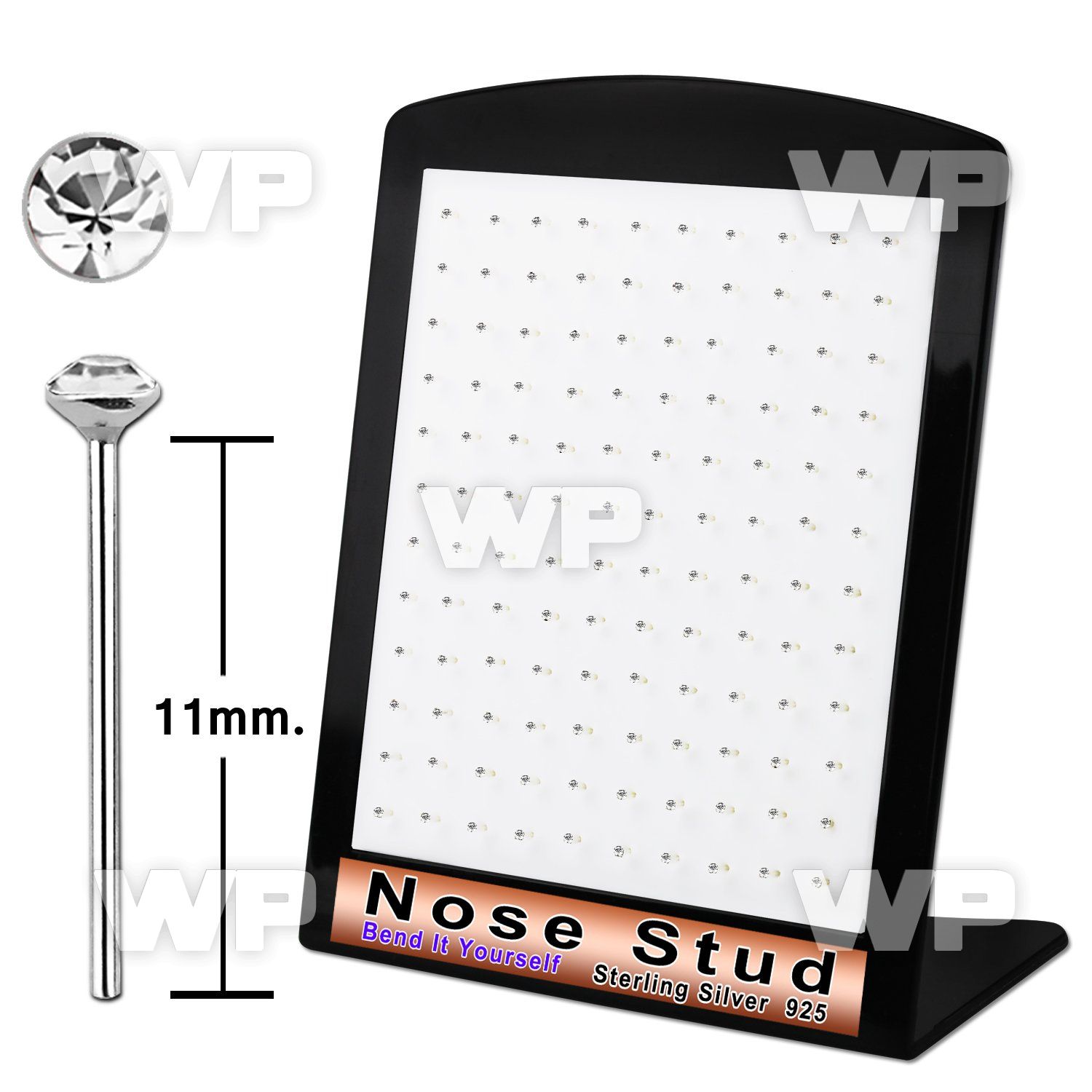 4aun6 display w silver 925 bend it nose studs 1 5mm round cle nose piercing