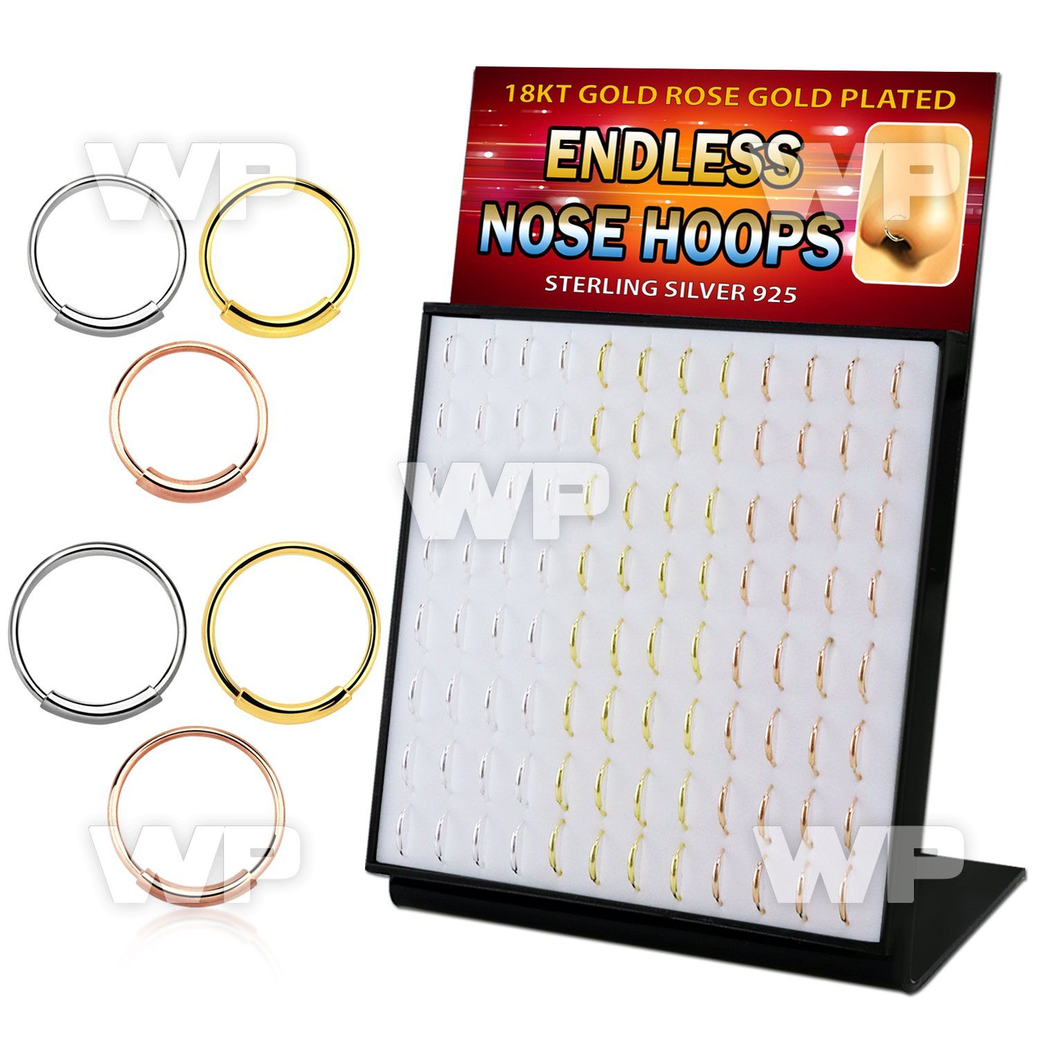 4auxjfyk 18kt gold rose gold finish silver nose rings 96