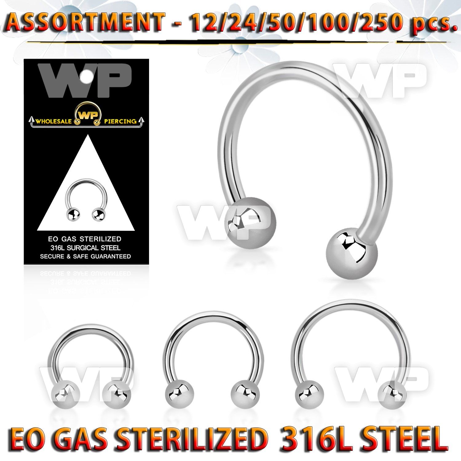 4b20l0 surgical steel cbr horseshoes 1 2mm 3mm balls1 4 to 9 1 belly piercing