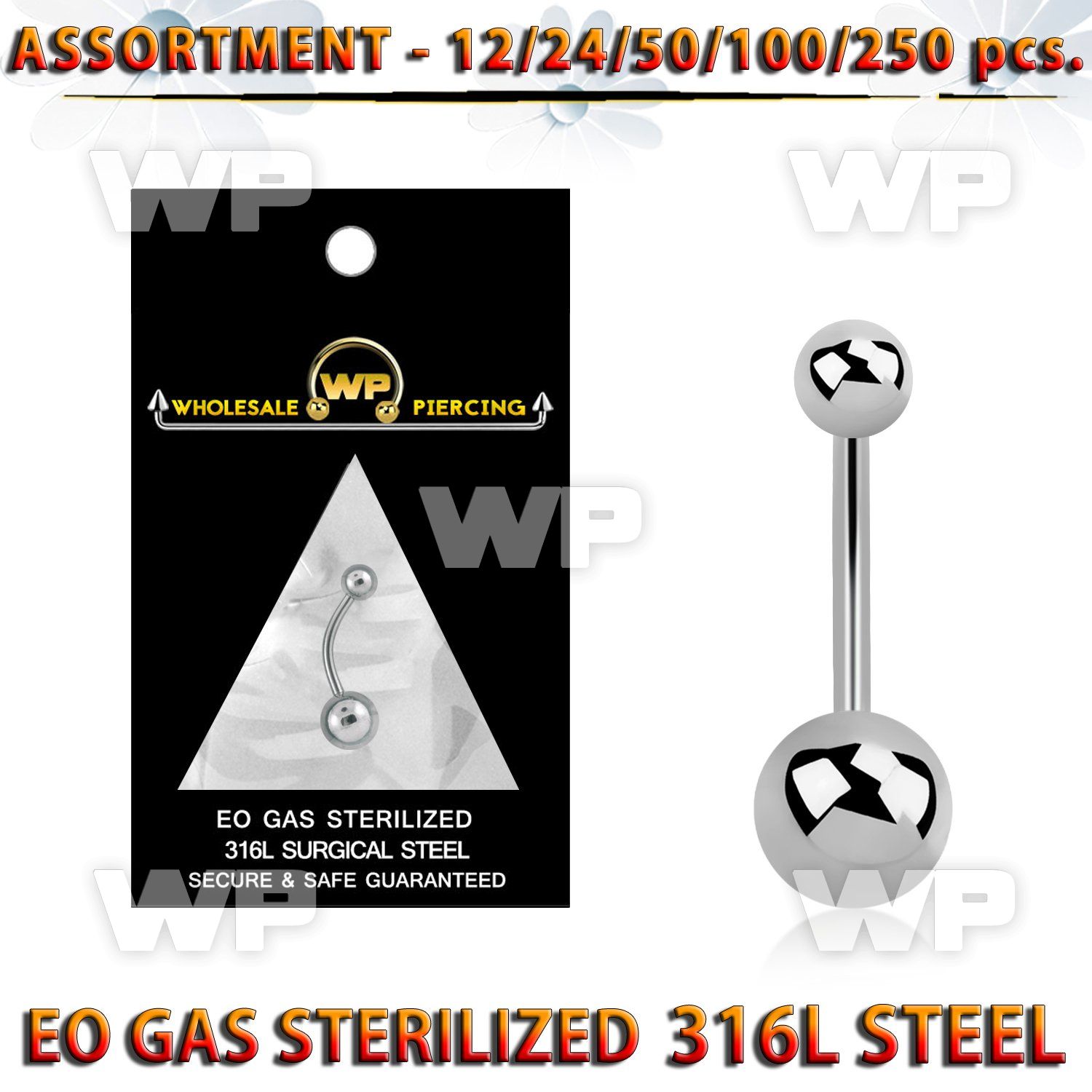 4b20lk steel belly bananas 1 6mm 5mm 8mm normal high polished belly piercing